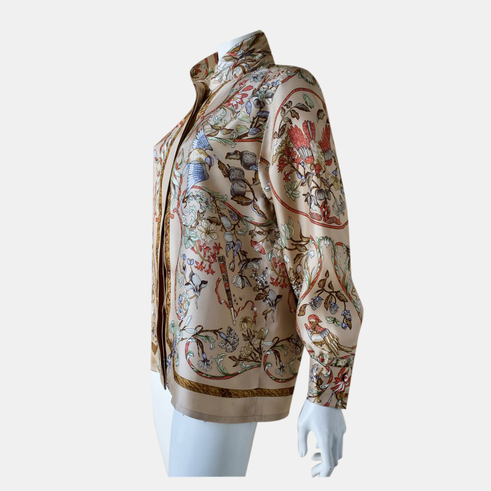 

Hermes Multicolor Silk Top FR 36