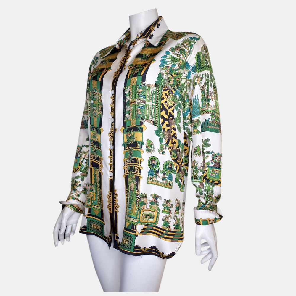 

Hermes Multicolor Silk Top FR 40