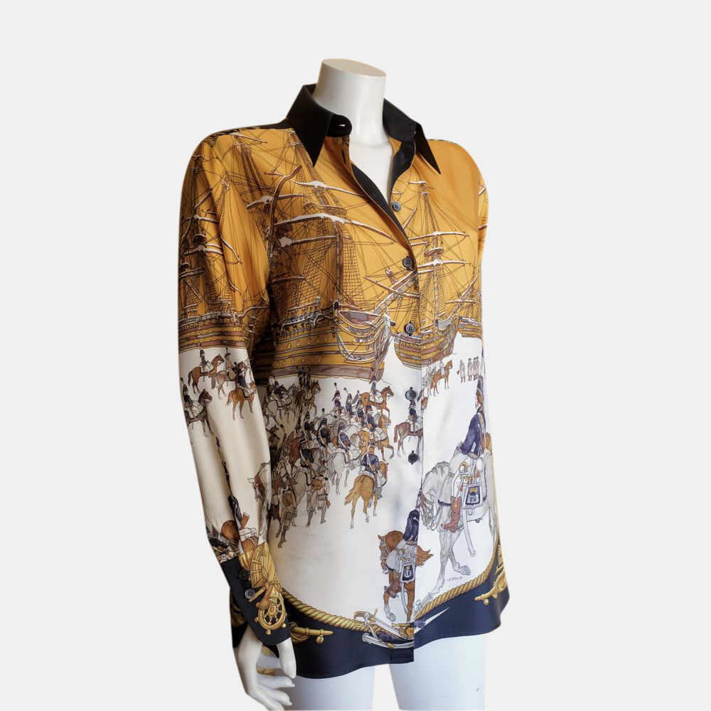 

Hermes Multicolor Camicia in seta Shirt Size Tg.38 FR