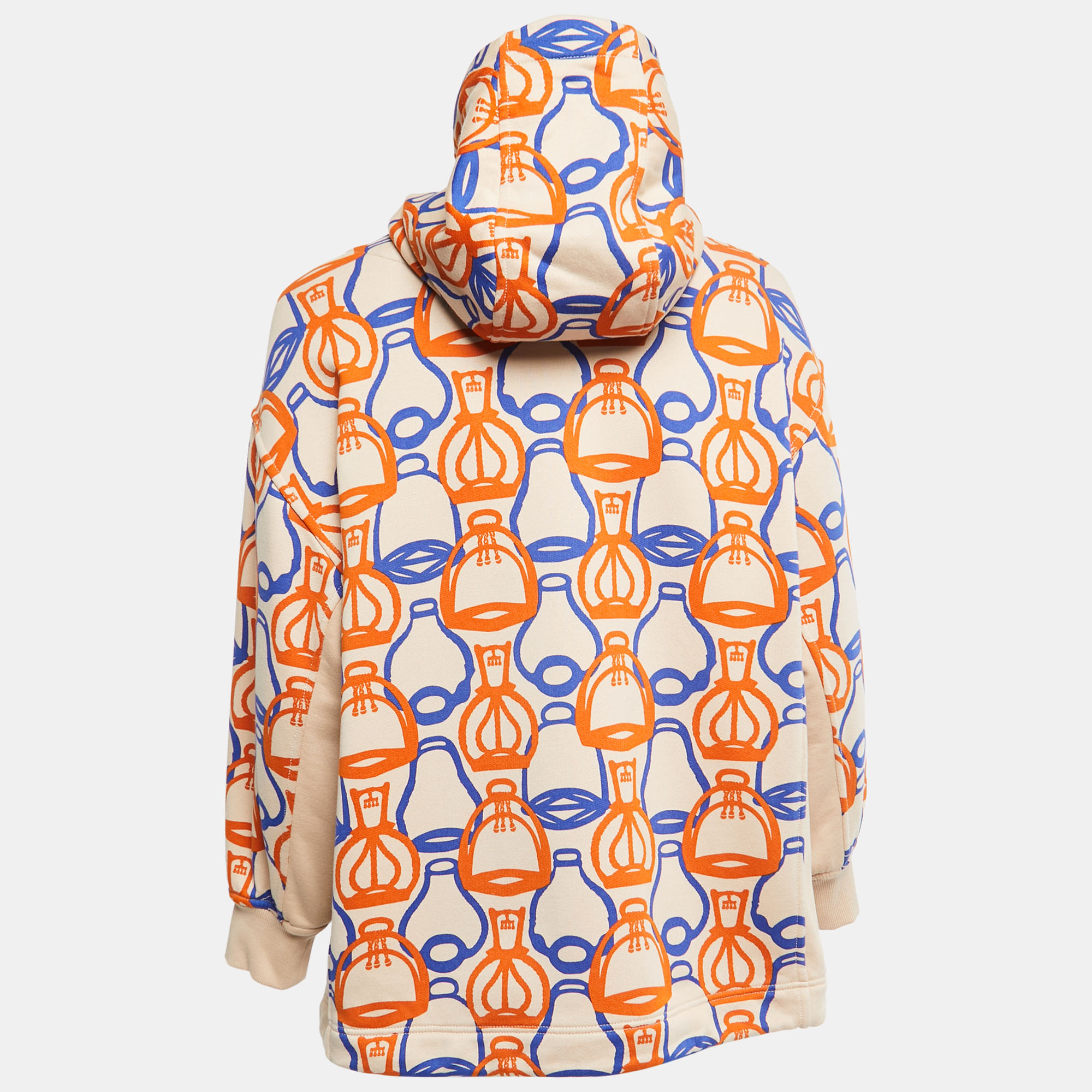 

Hermes Beige Fantaisie d' Etriers Printed Cotton Hoodie