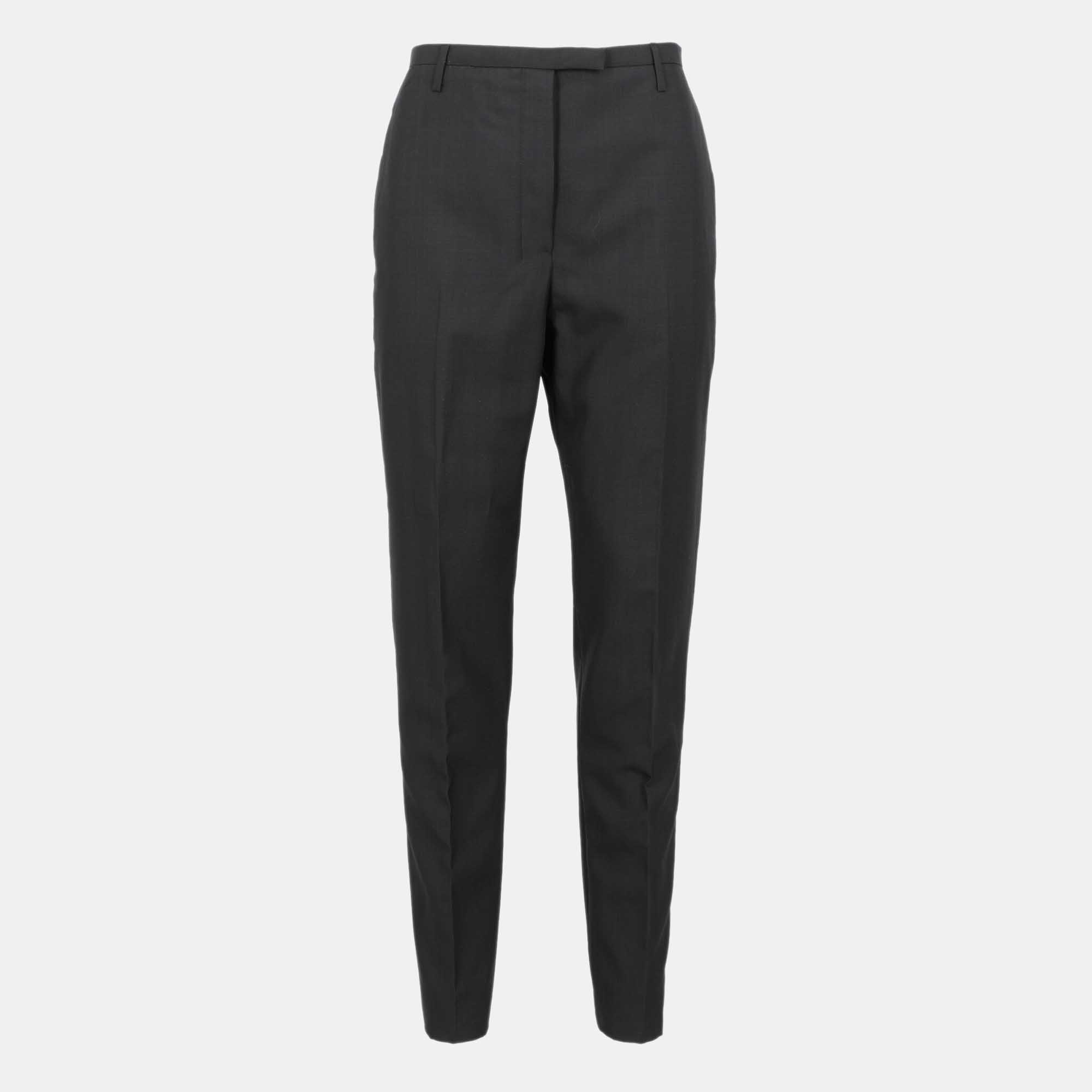 

Hermes Women's Wool Trousers - Anthracite, Black
