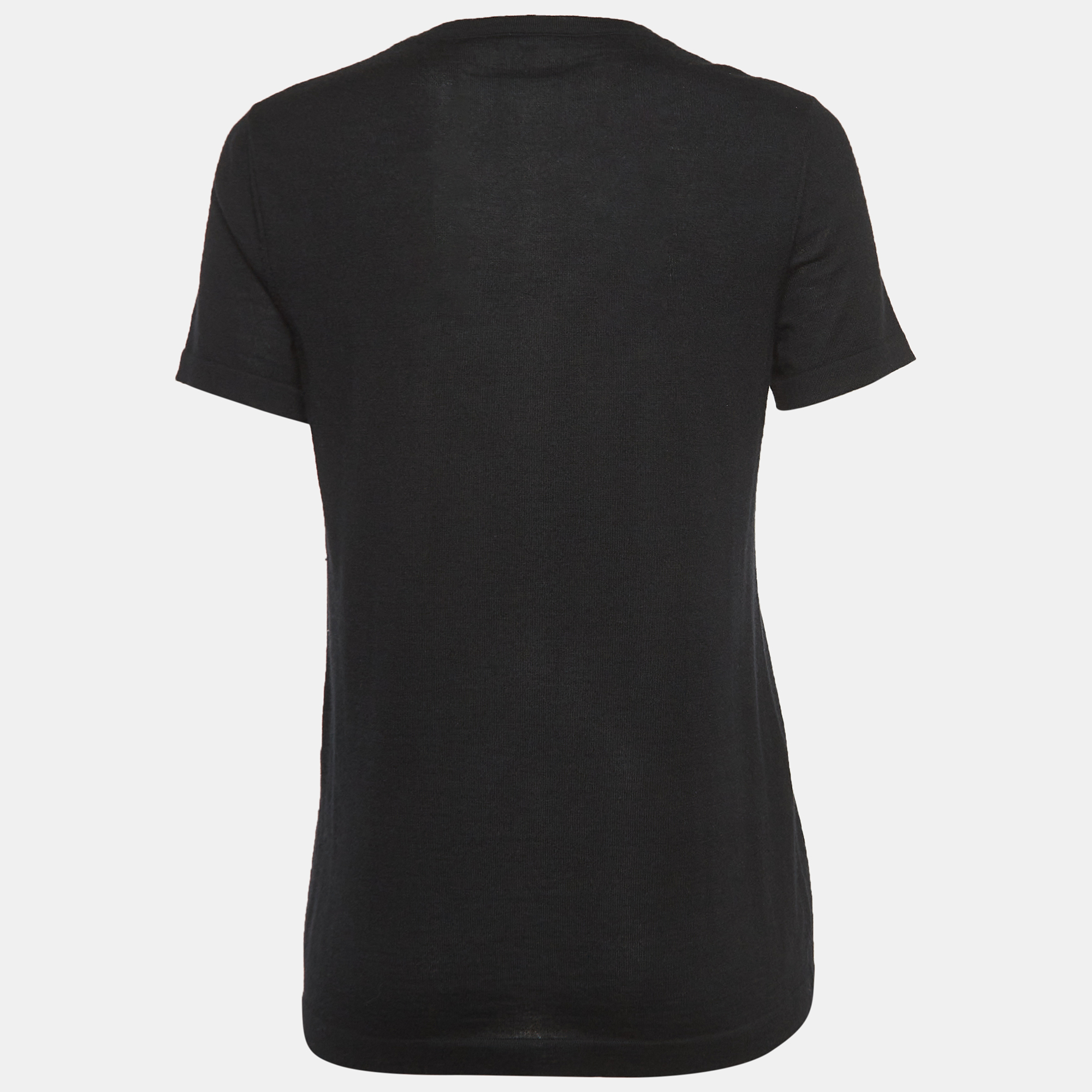 

Hermes Black Cashmere Knit Half Sleeve T-Shirt