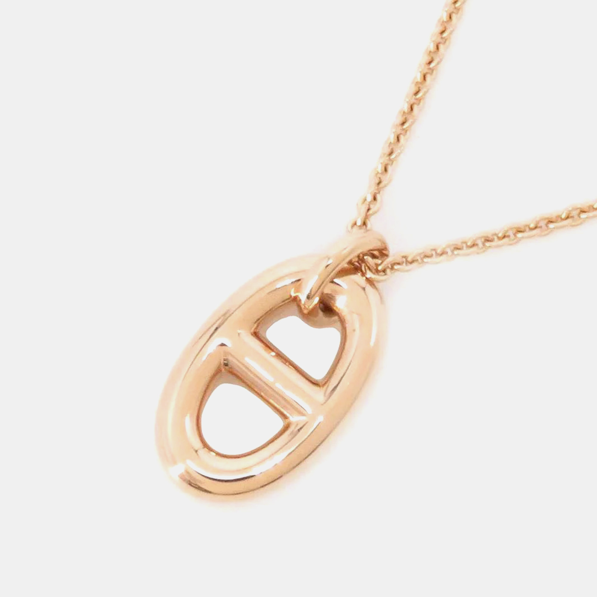 

Hermes 18K Pink Gold Chaine d'Ancre Farandole Necklace Size PM