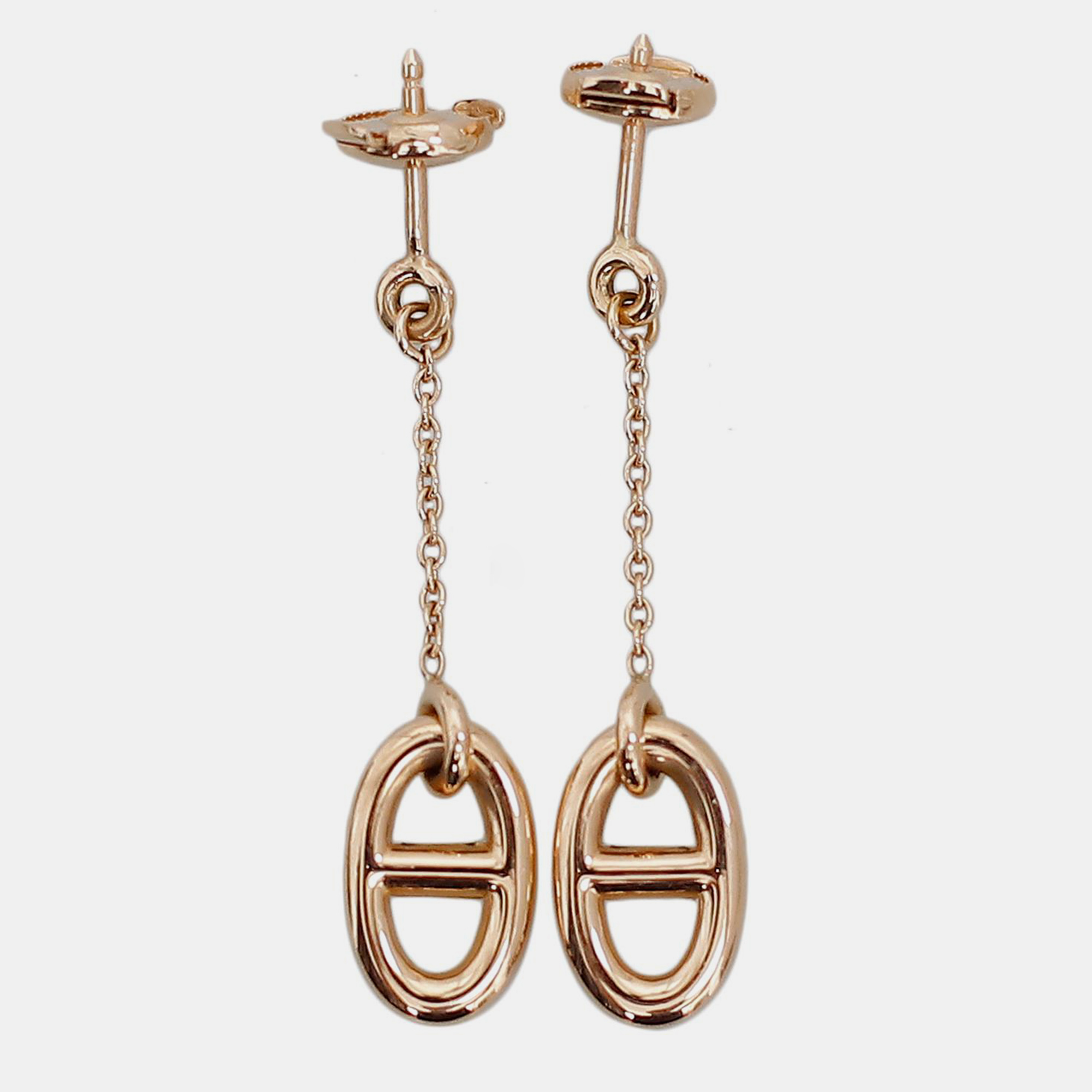 Pre-owned Hermes Rose Gold Farandole Earrings