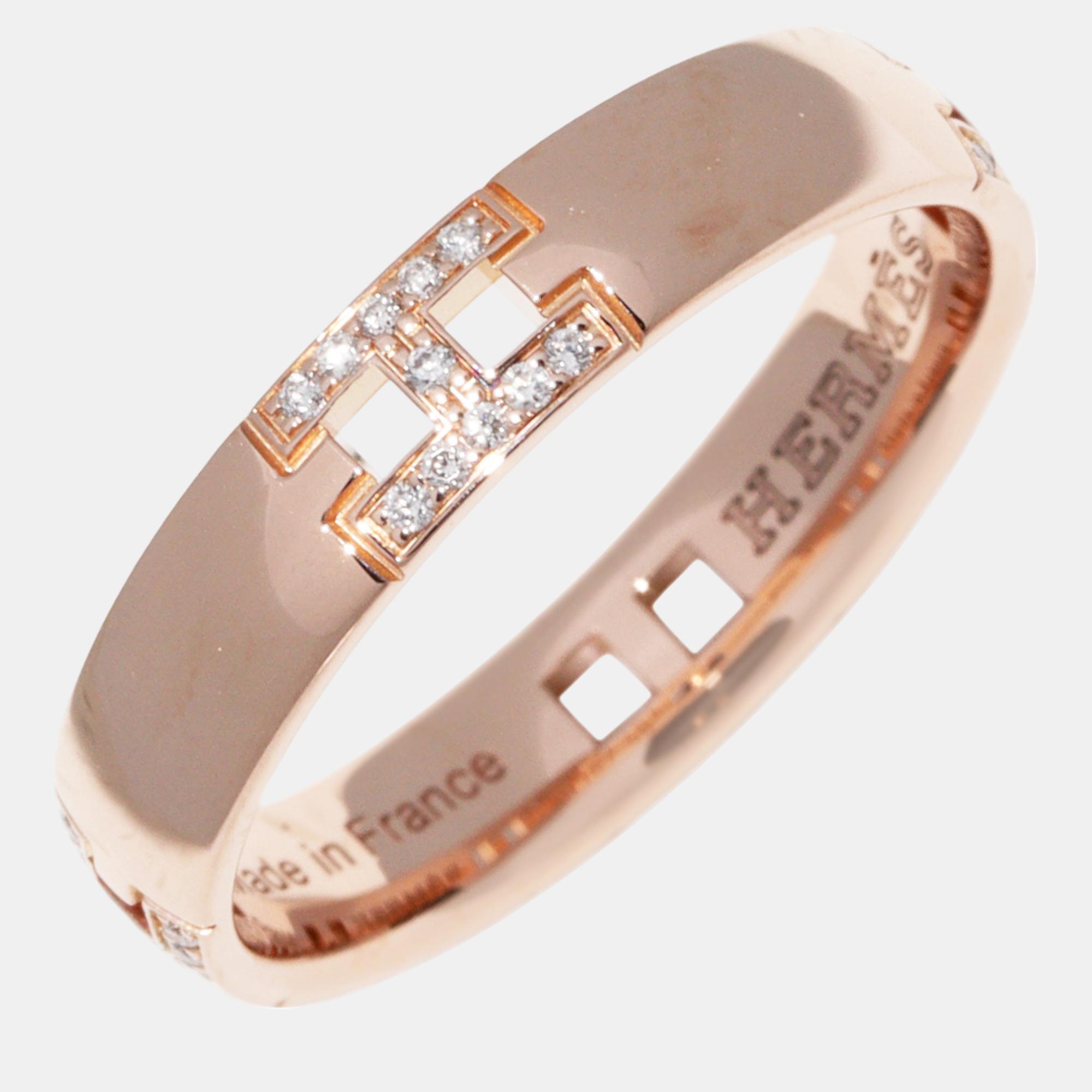 

Hermes 18K Pink Gold Diamond Ever Hercules Ring