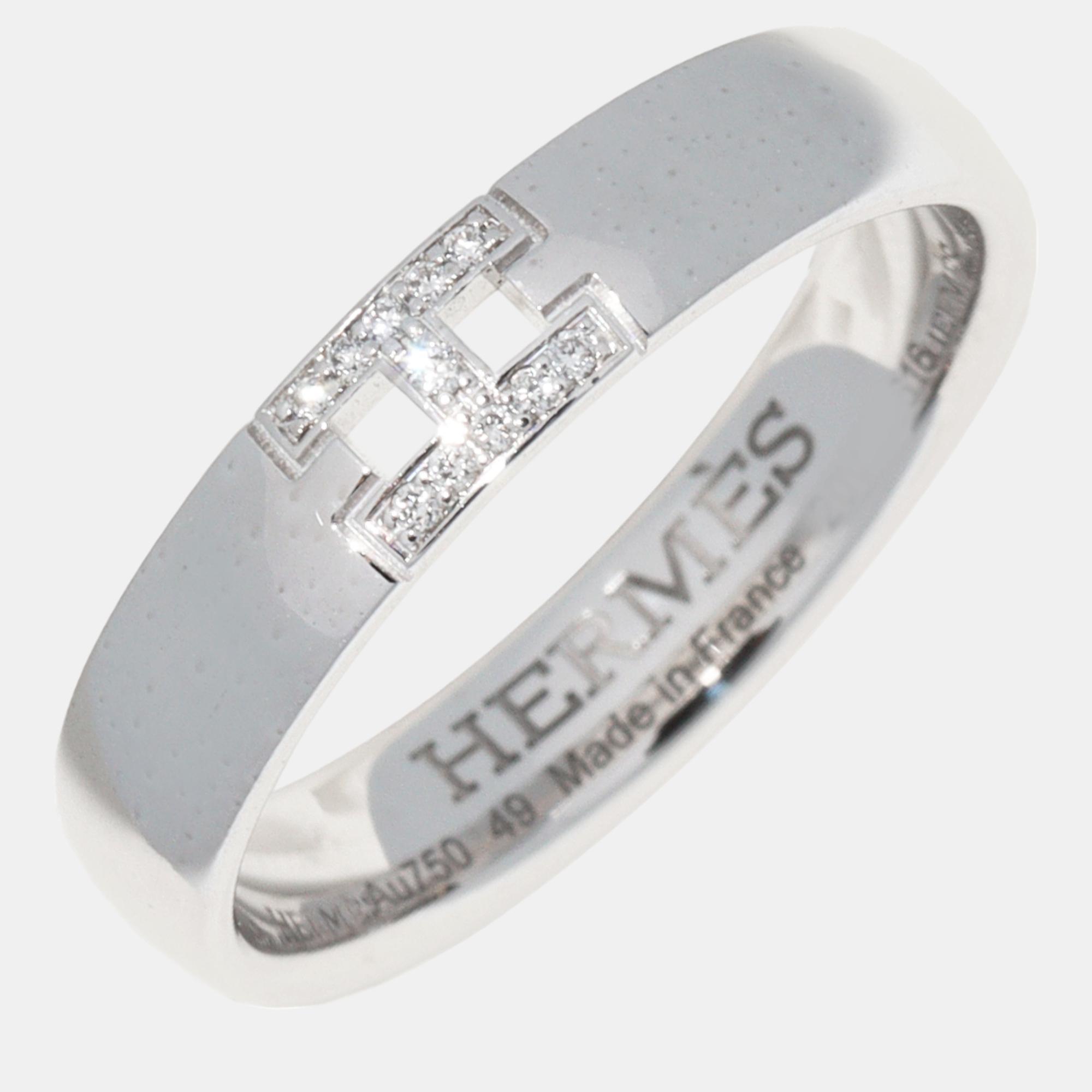 

Hermes 18K White Gold Diamond Ever Hercules Ring