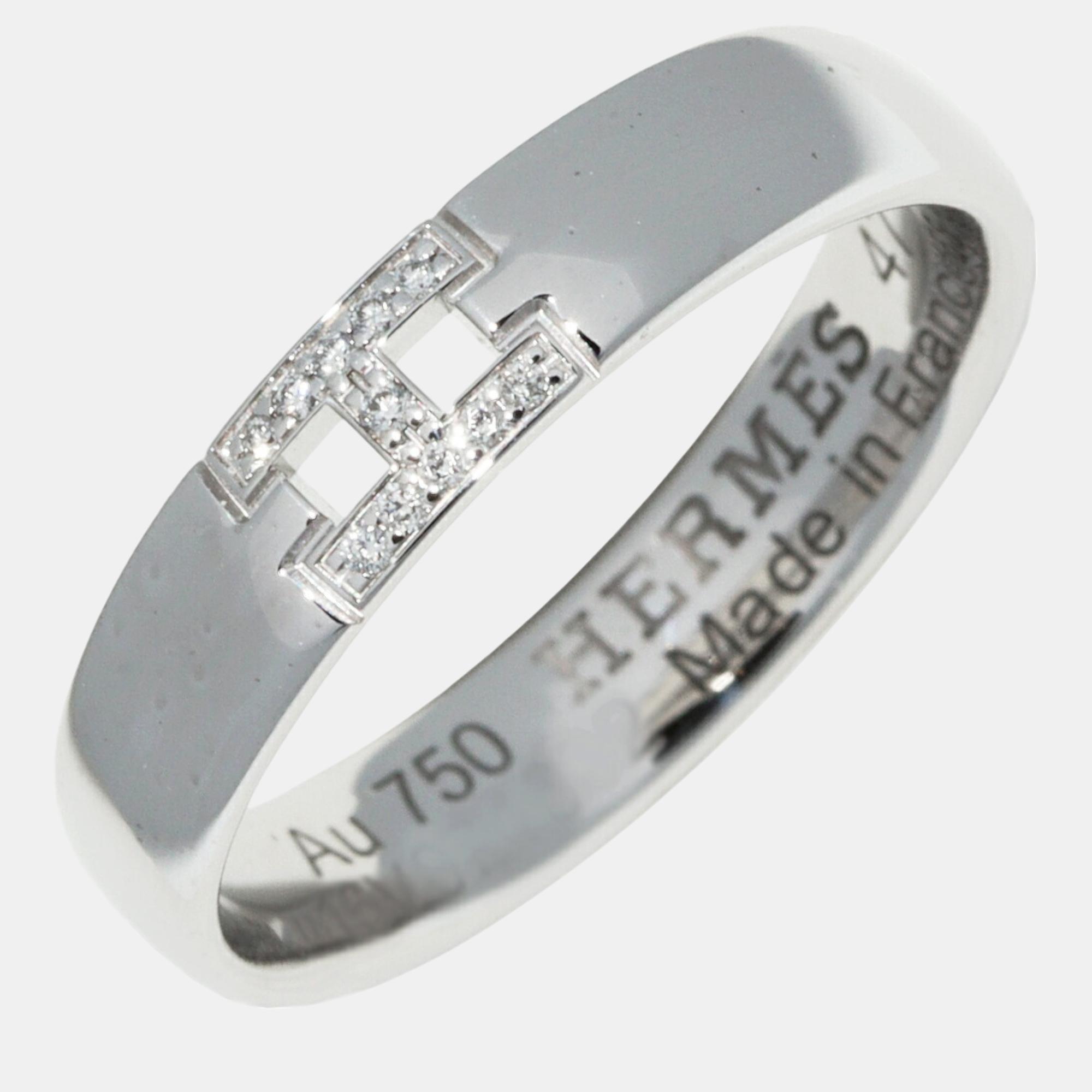 

Hermes 18K White Gold Diamond Ring