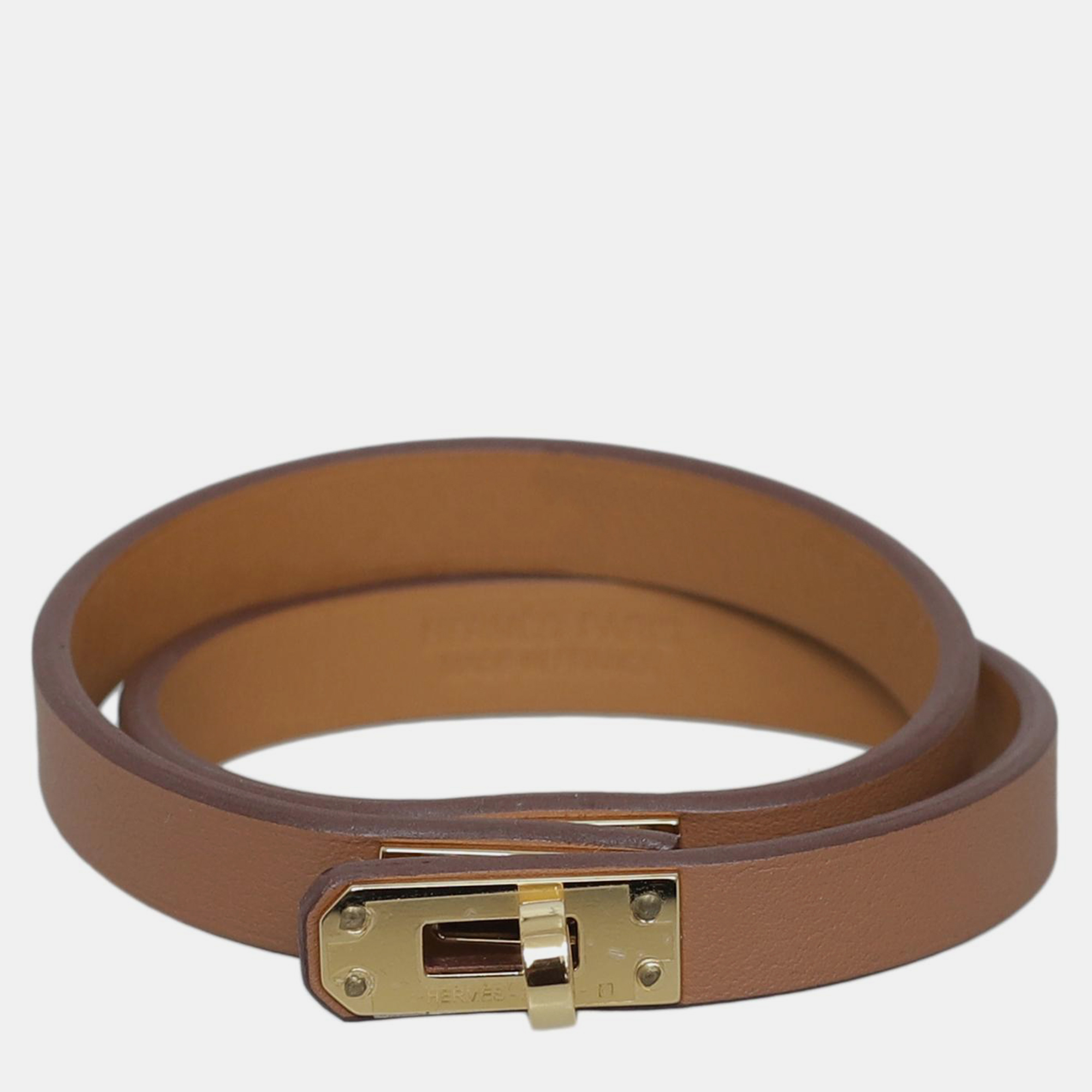 

Hermes Mini Kelly Double Tour Bracelet, Brown