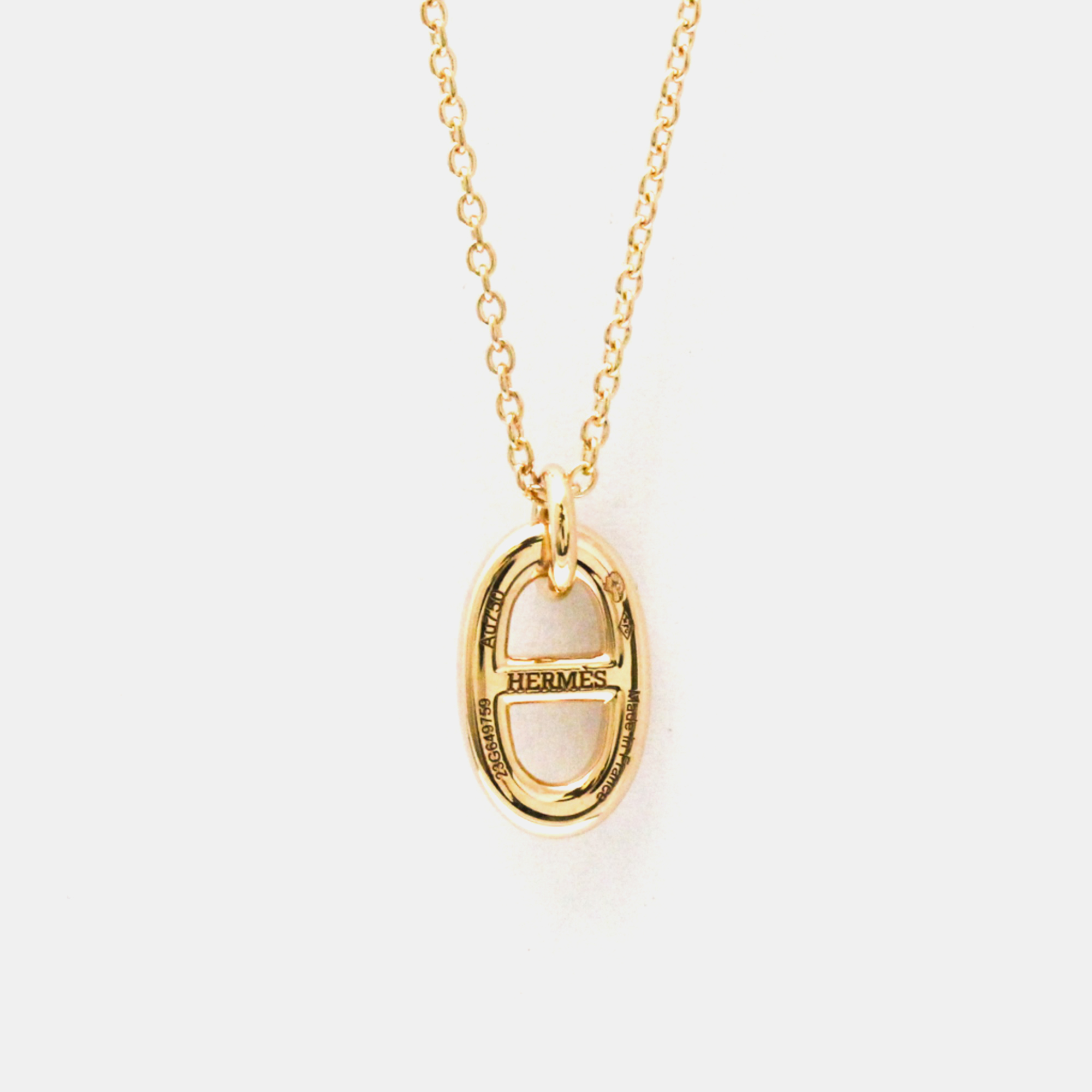 

Hermes 18k Pink Gold Chaine D'ancre Farandole Necklace