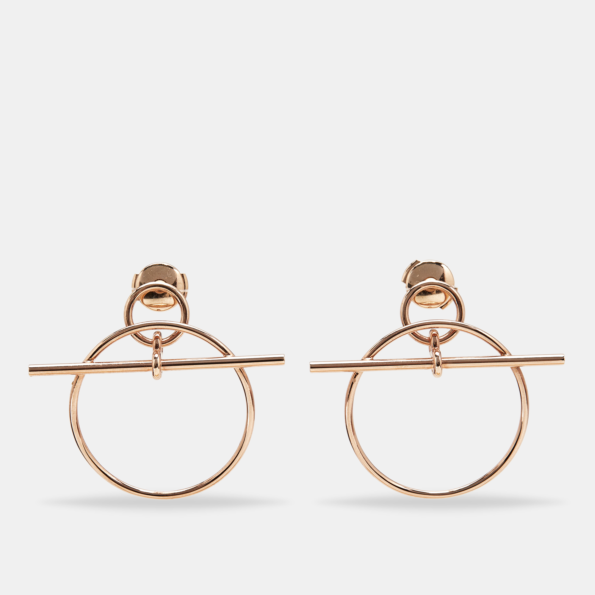

Hermes Loop 18k Rose Gold Small Model Earrings