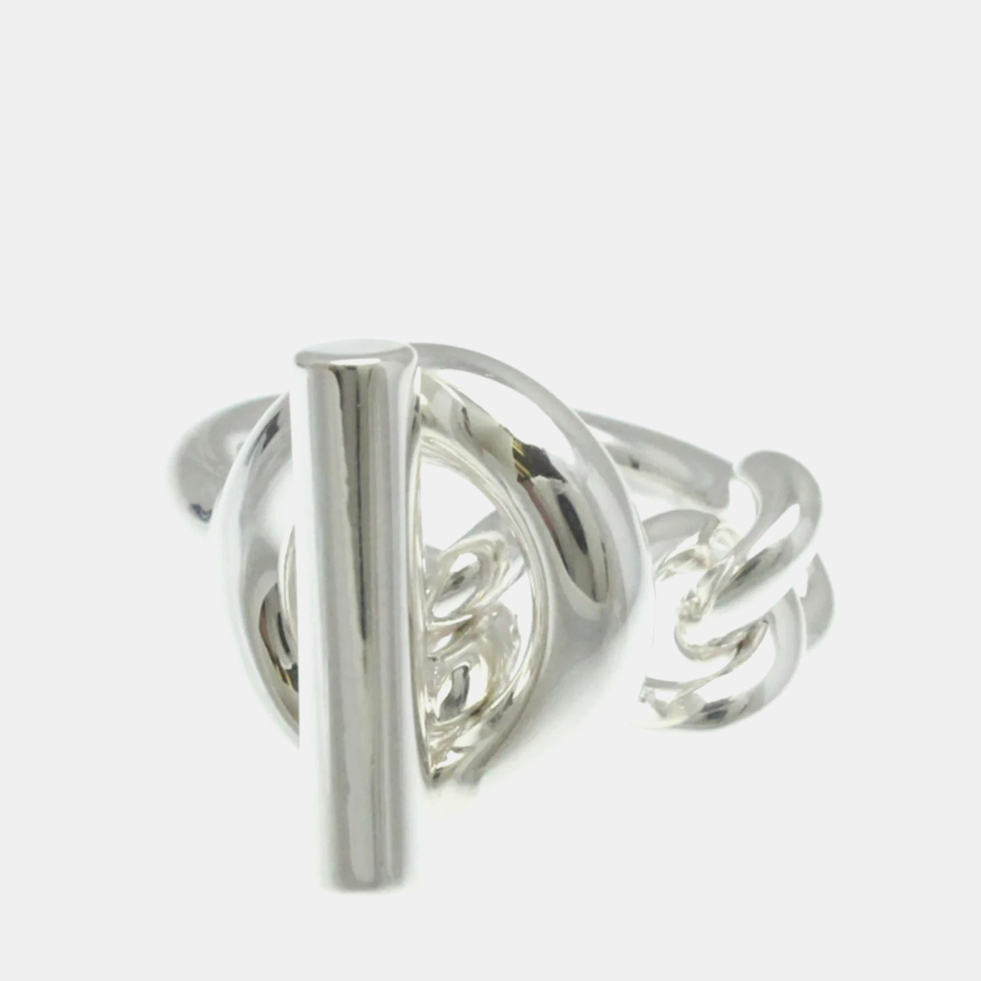 

Hermes Croisette Ring Silver 925 Fashion No Stone Band Ring Silver