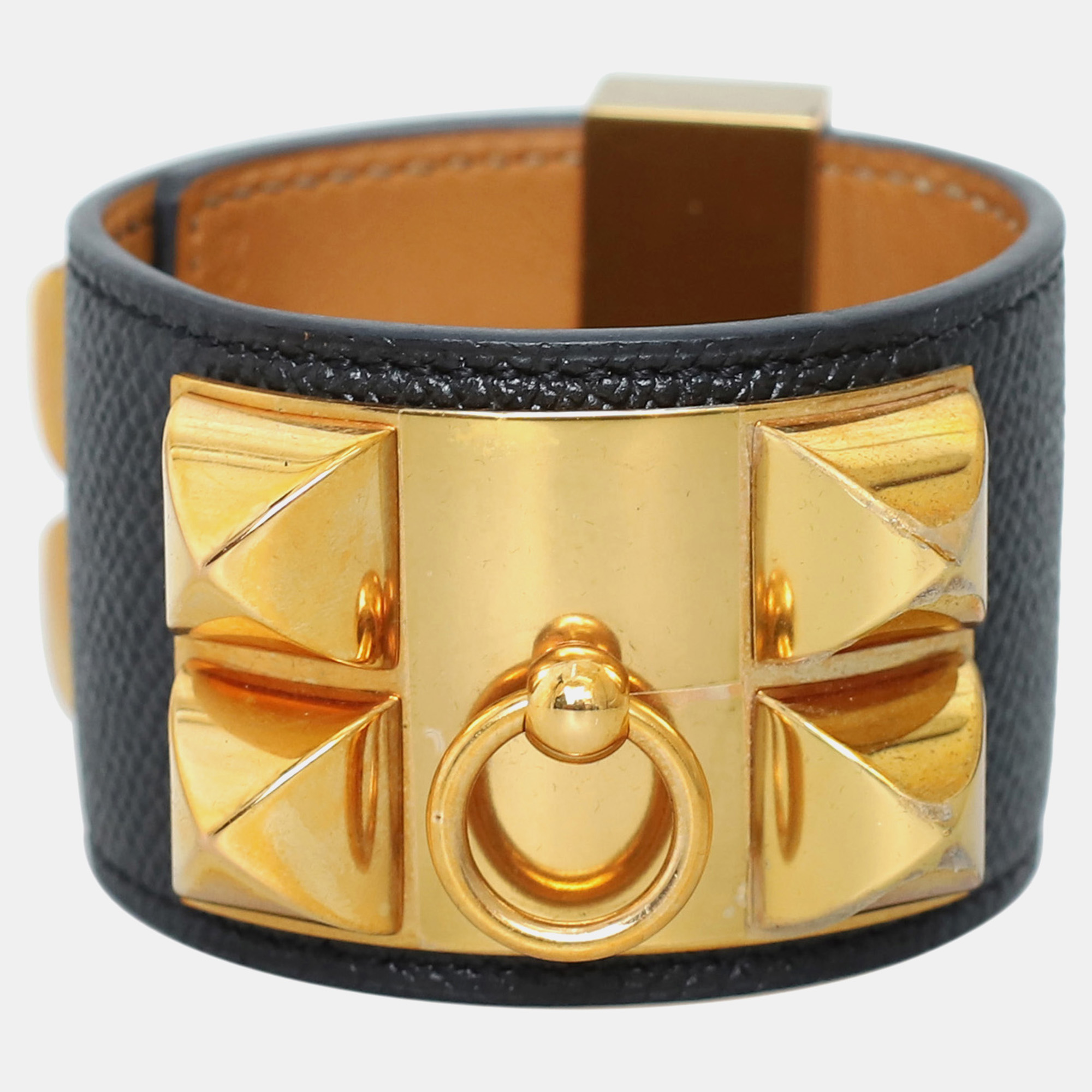 

Hermes Collier De Chien Epsom Bracelet, Black