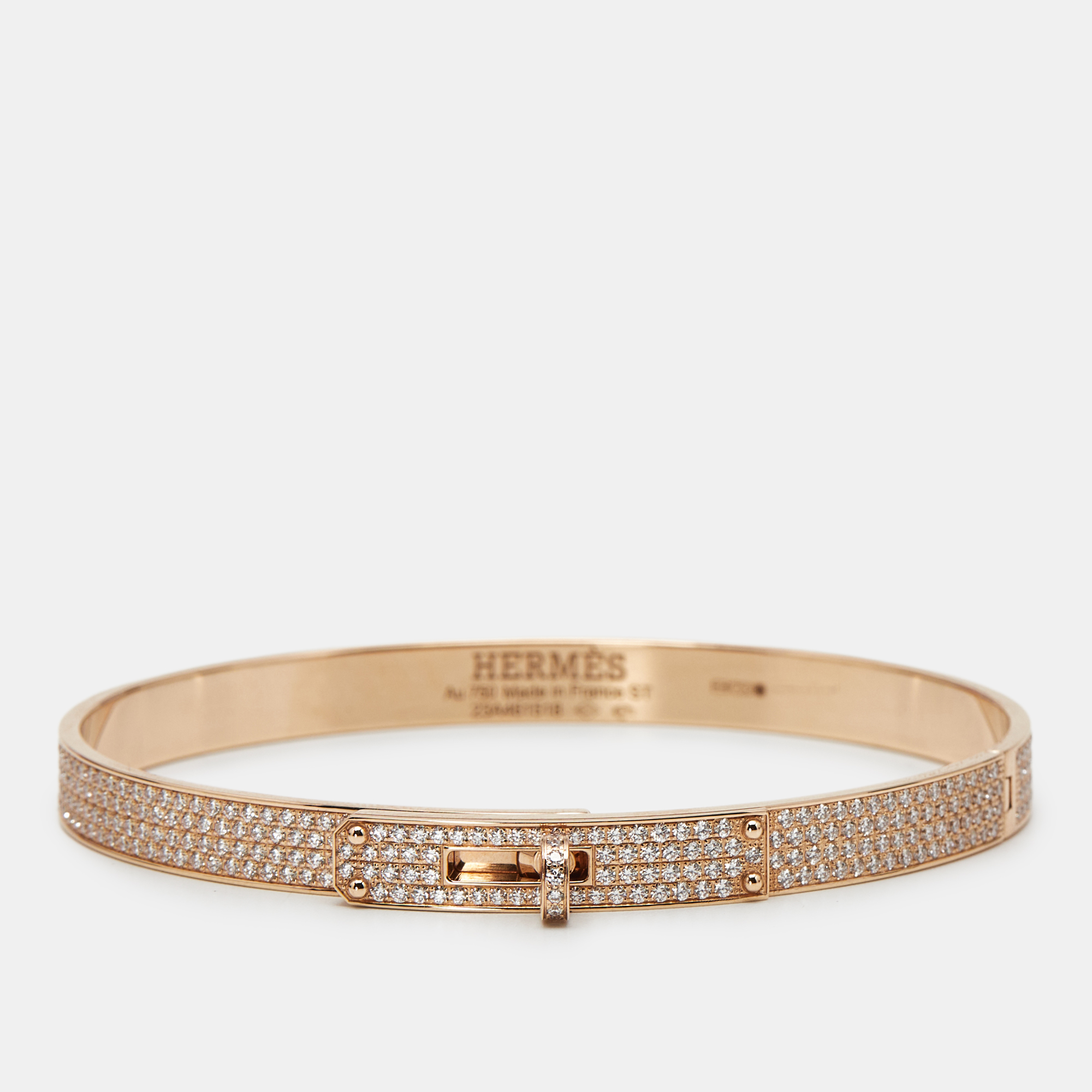 

Hermes Kelly Diamonds 18k Rose Gold Small Model Bracelet