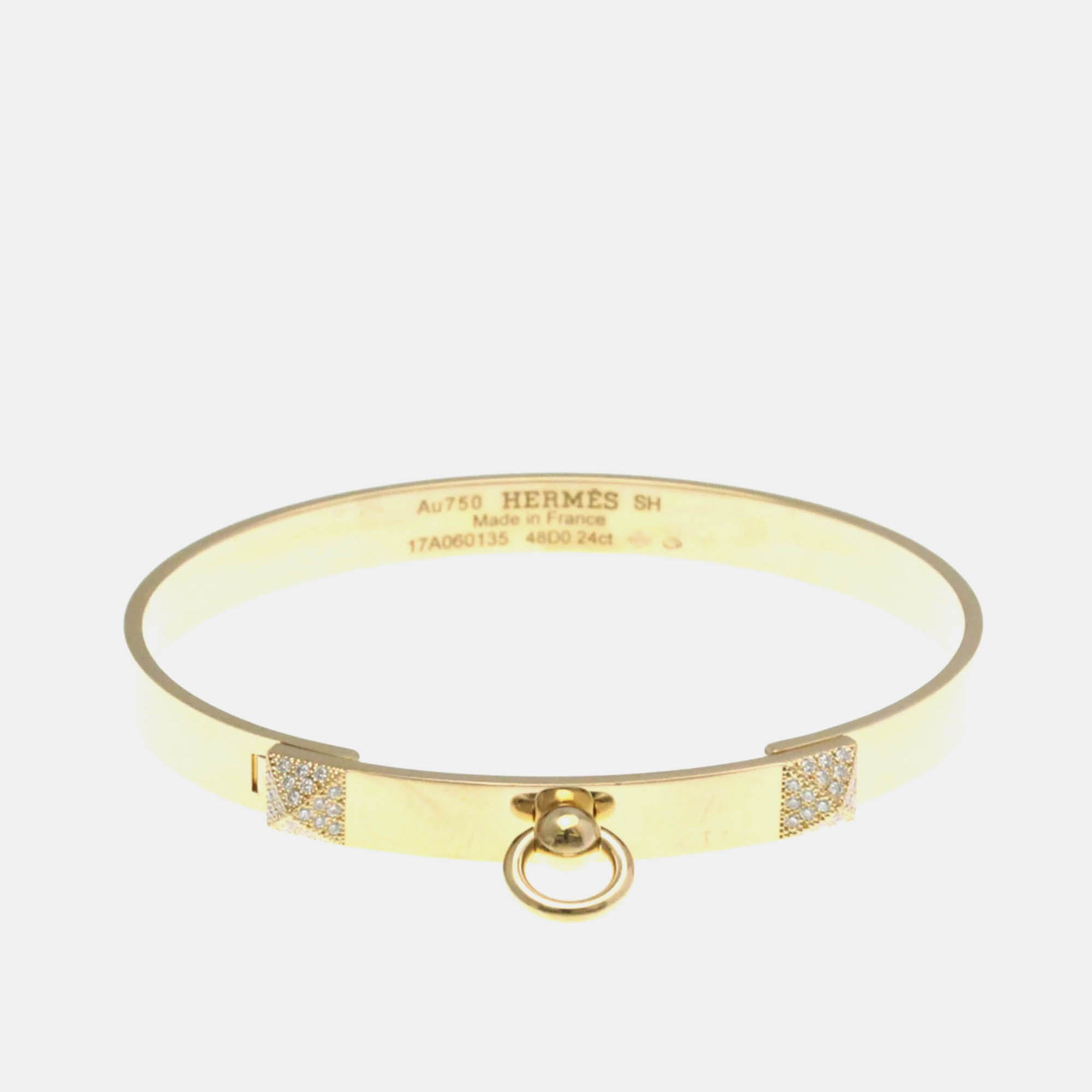 

Hermes Collier De Chien PM Pink Gold 18K Carat/0.24 Diamond Bangle