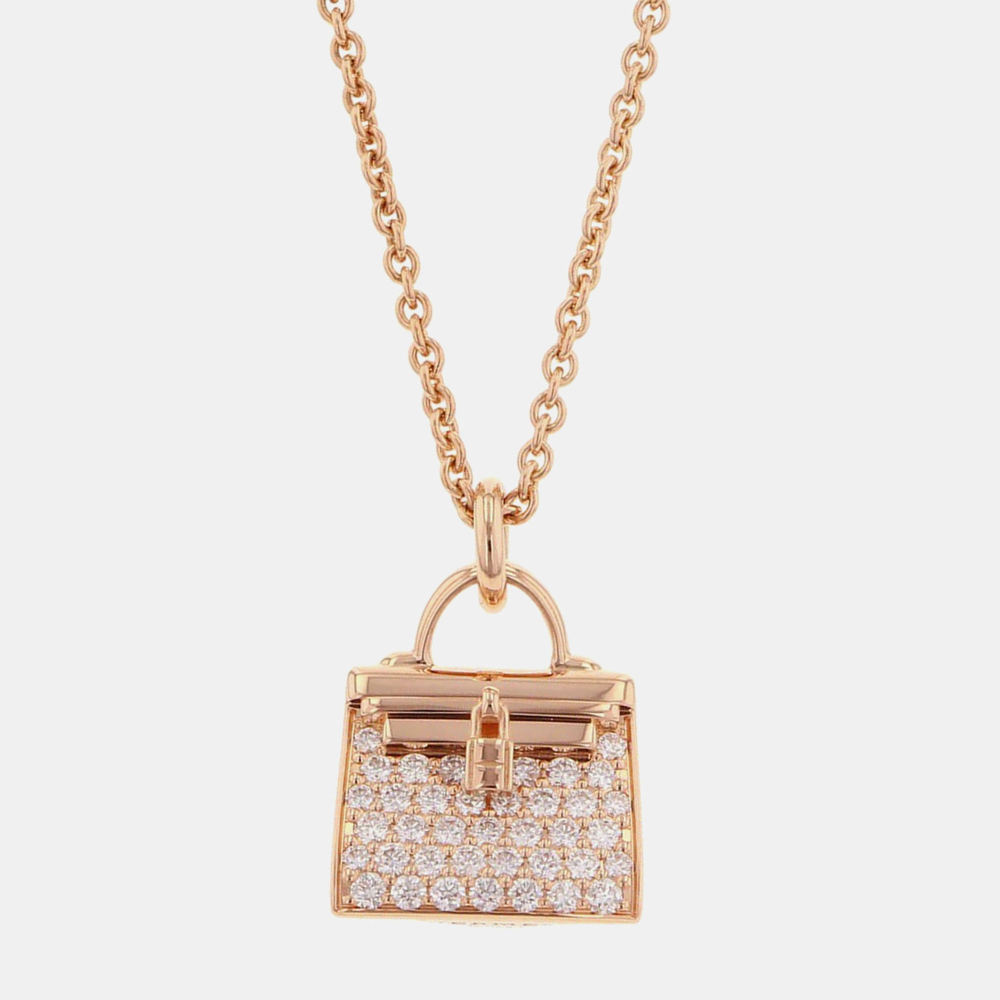 

Hermes Amulette Kelly 18K Rose Gold Pendant