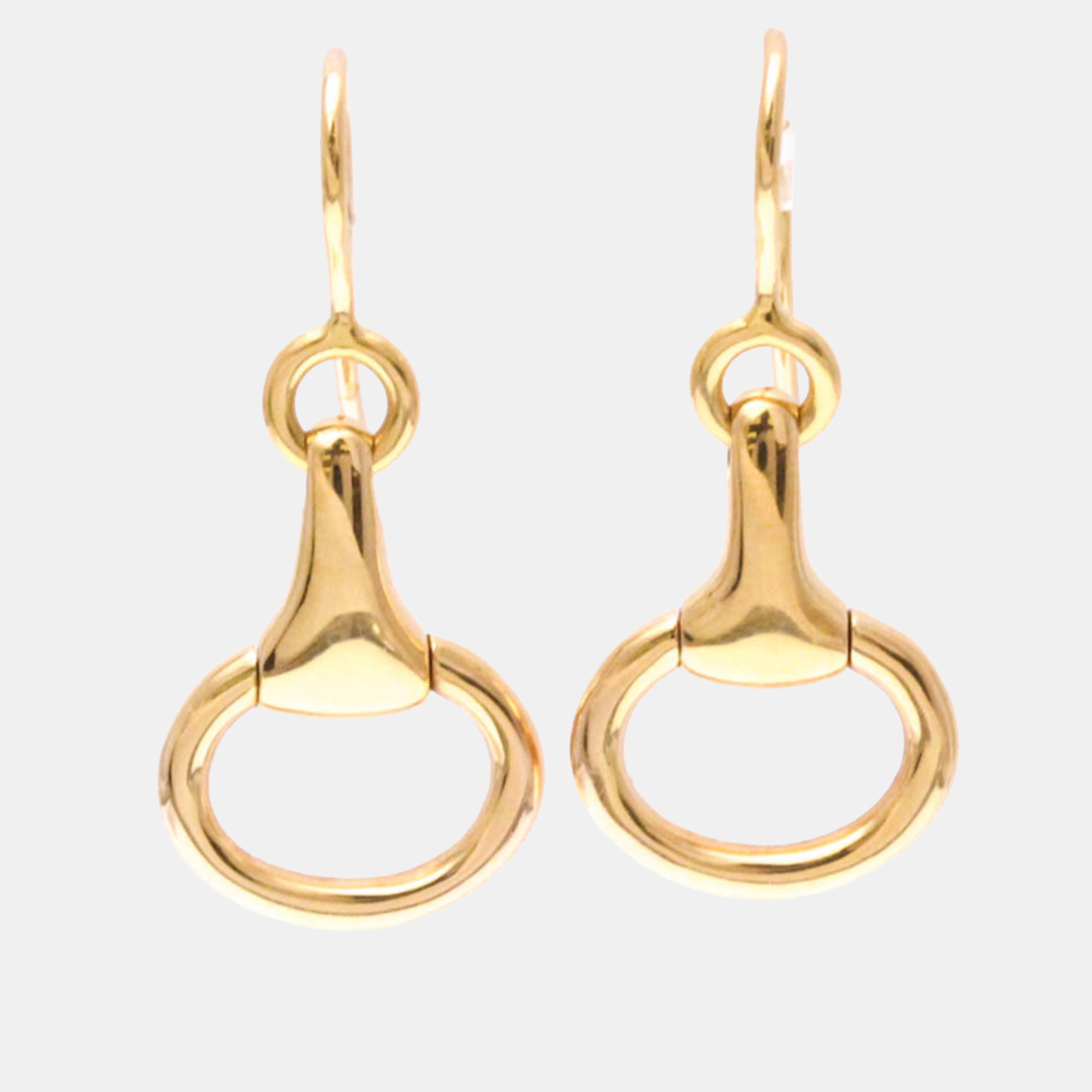 

Hermes Horsebit Earrings No Stone 18K Pink Gold Drop Earrings