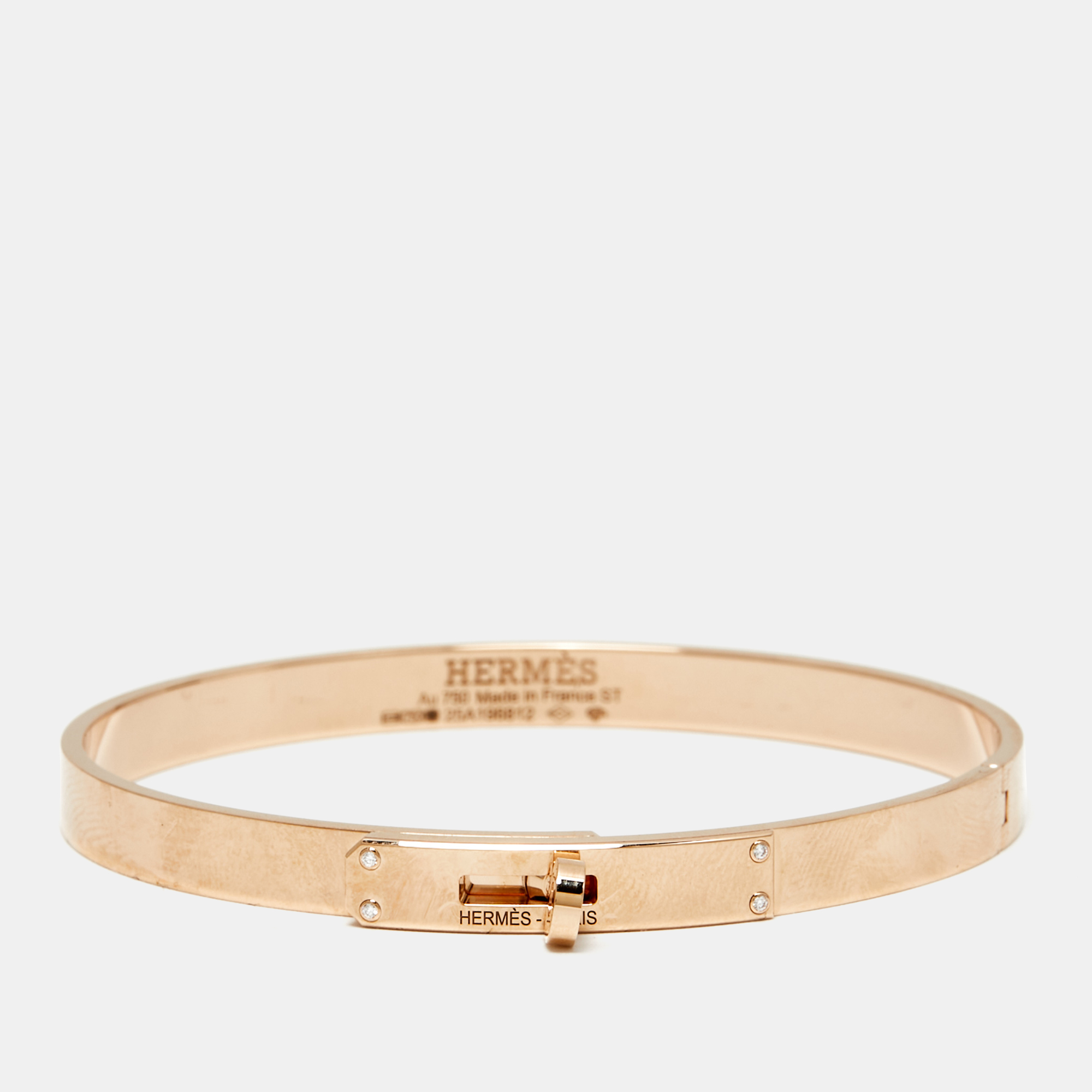 

Hermes Kelly Diamonds 18k Rose Gold Small Model Bracelet