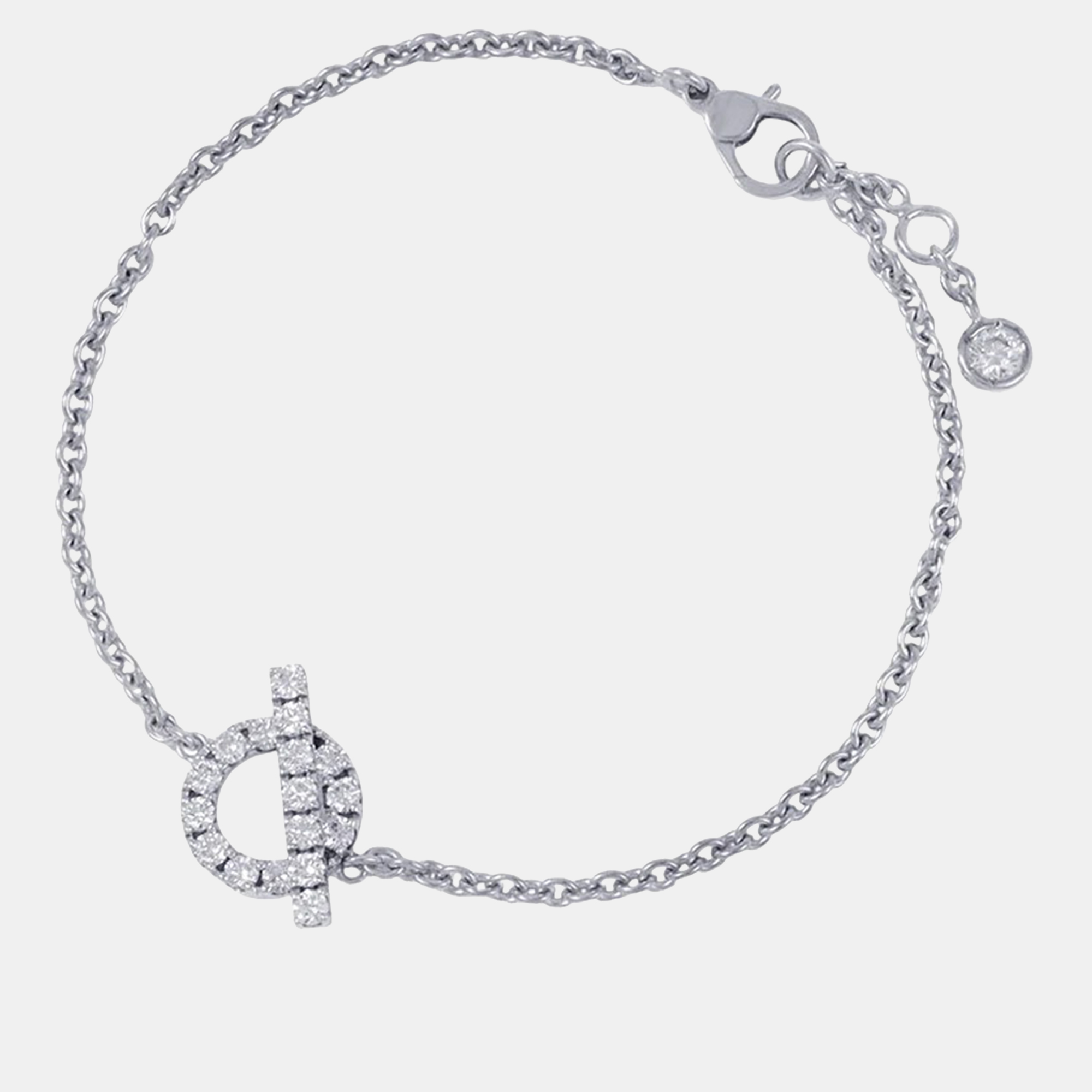 

Hermes Finesse Bracelet Size Sth219410B 00St 18K White Gold