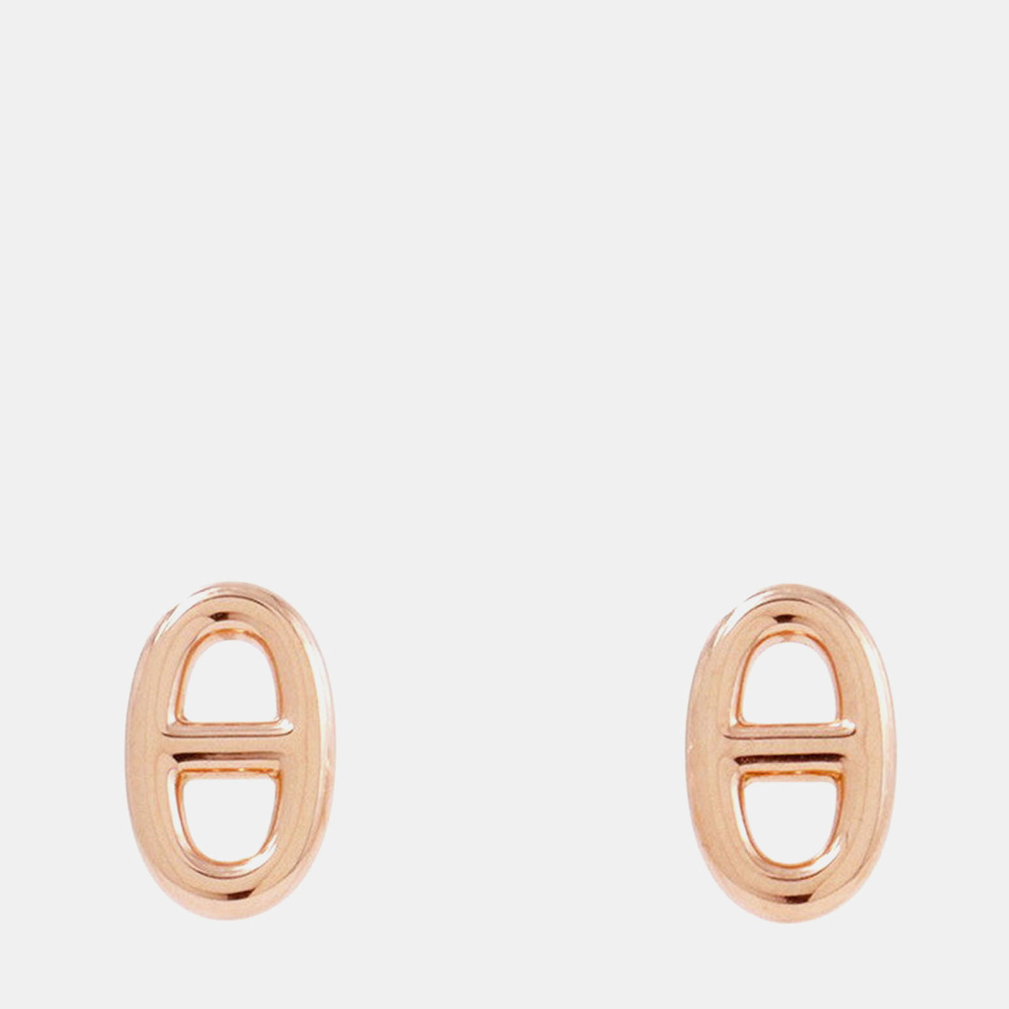 

Hermes Chaine D'Ancre Farandole Earrings Size Tpm 18K Pink Gold