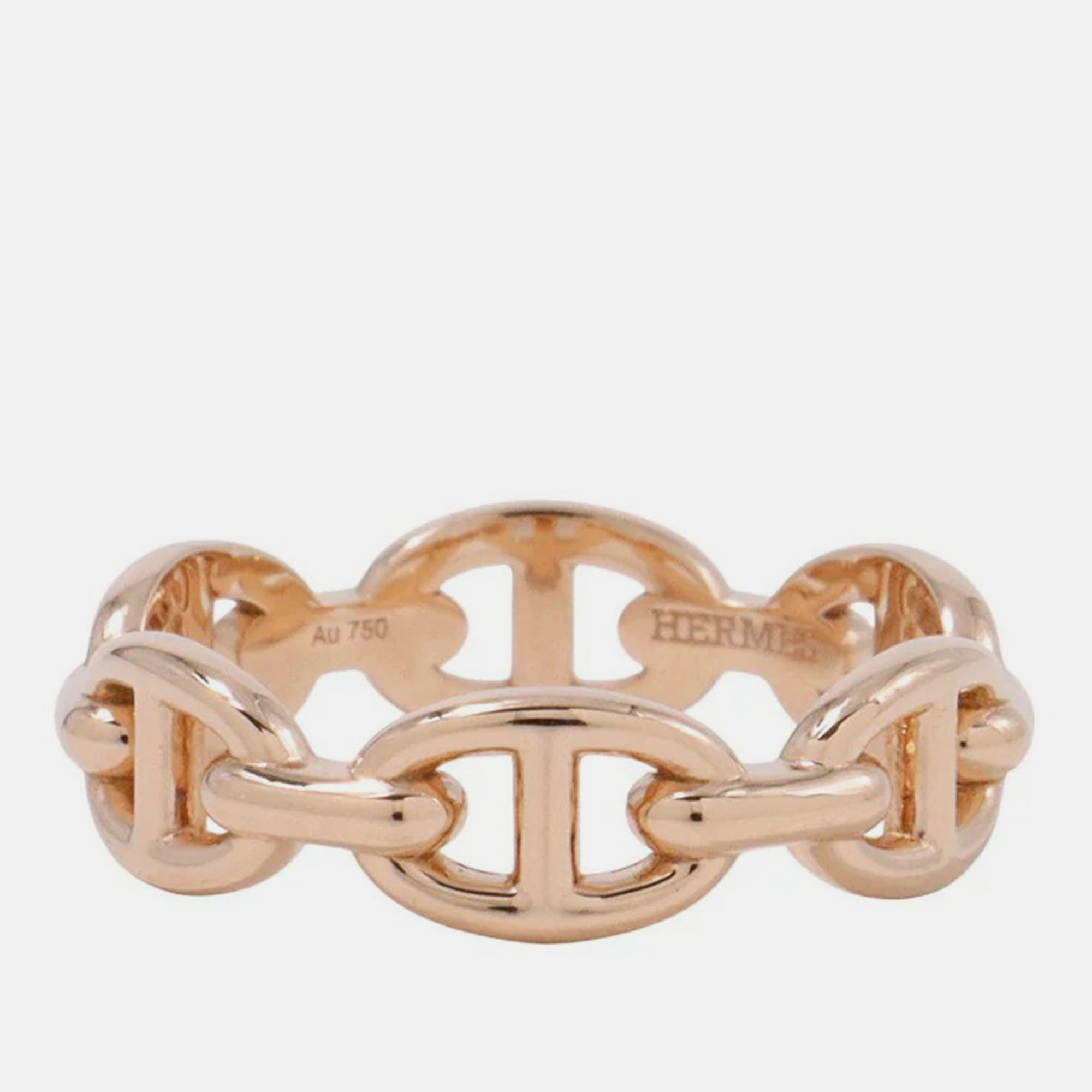

Hermes Chaine D'Ancre Anchene Ring Size Pm//#15 18K Pink Gold