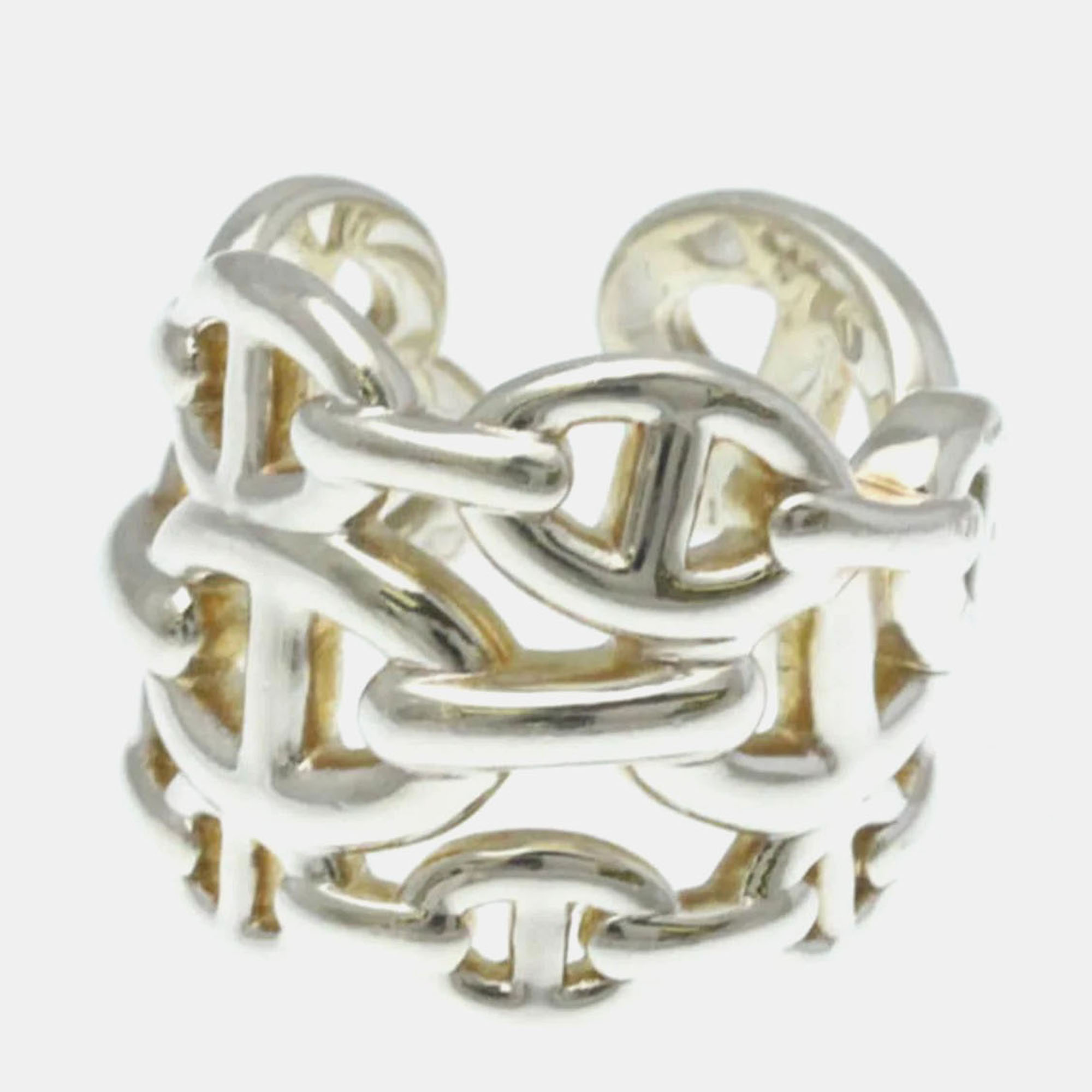 

Hermes Chaine D'Ancre Silver 925 Fashion No Stone Band Ring Silver