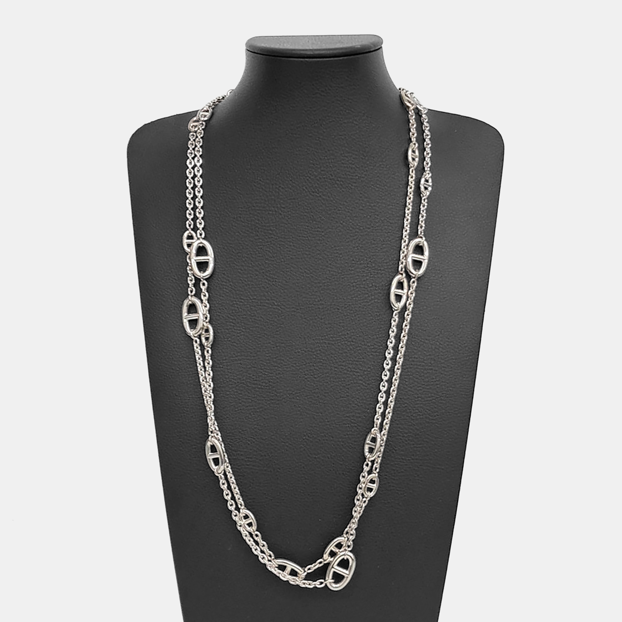 

Hermes Silver Chandelier Necklace