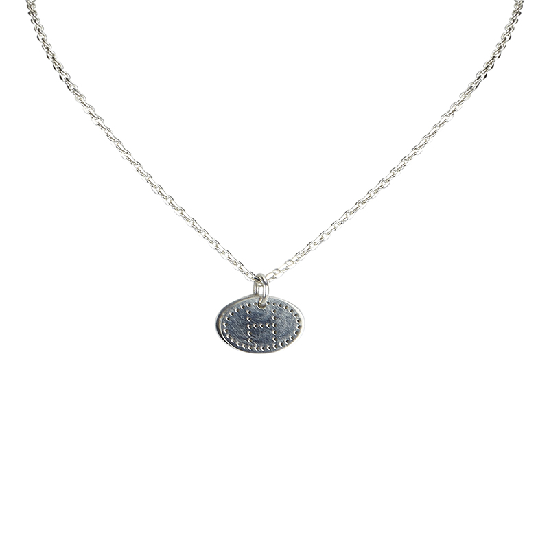 

Hermes Silver Eclipse Pendant Necklace