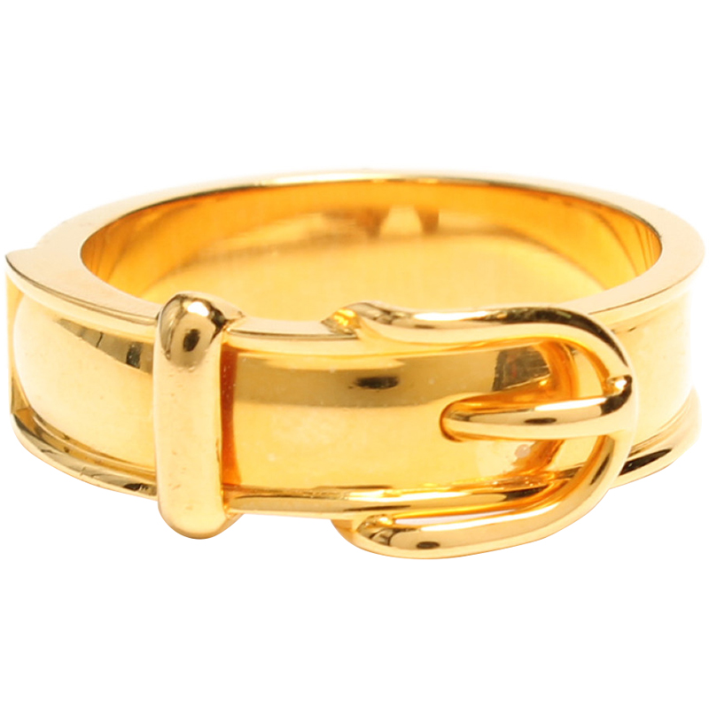 Patois Ernest Shackleton biografie Hermes Buckle Belt Motif Gold Tone Metal Ring Size 54 Hermes | TLC