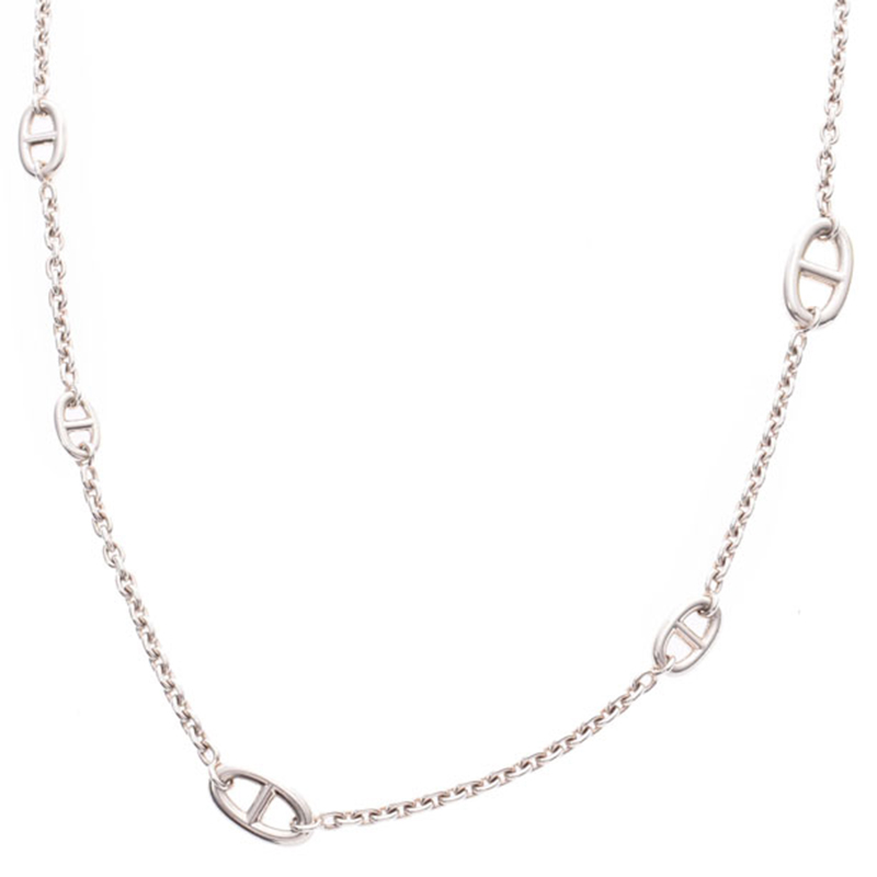 

Hermes Silver Hermes Shane Dunkle Long Necklace