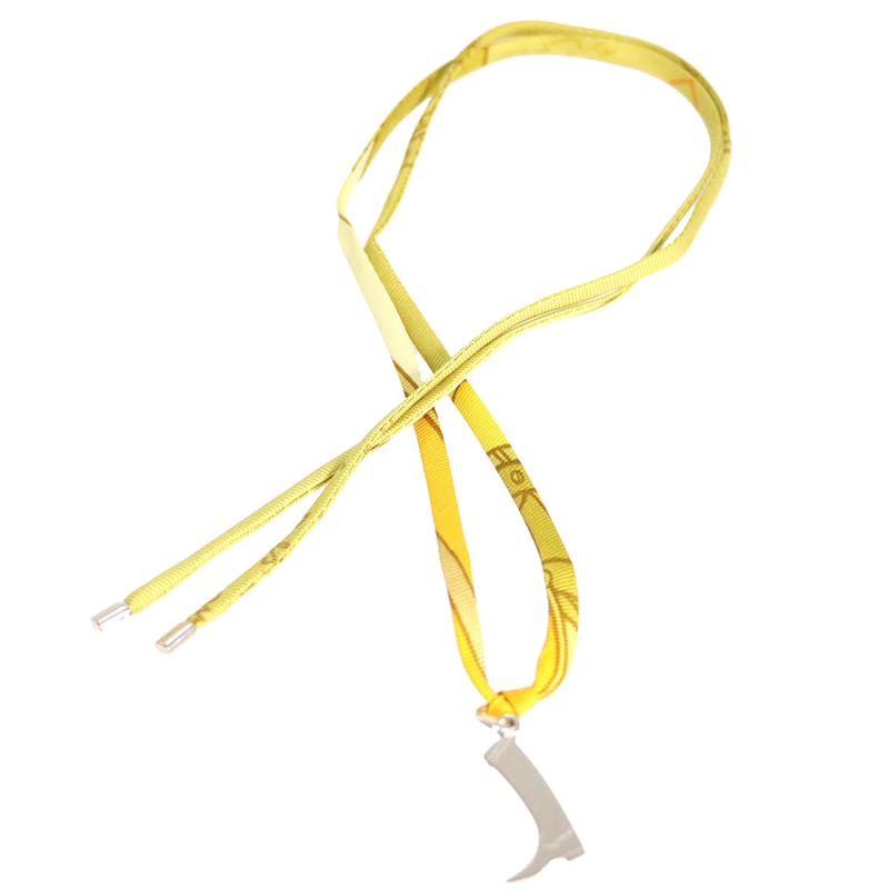 

Hermes Silver Yellow Tourbillon Choker Necklace
