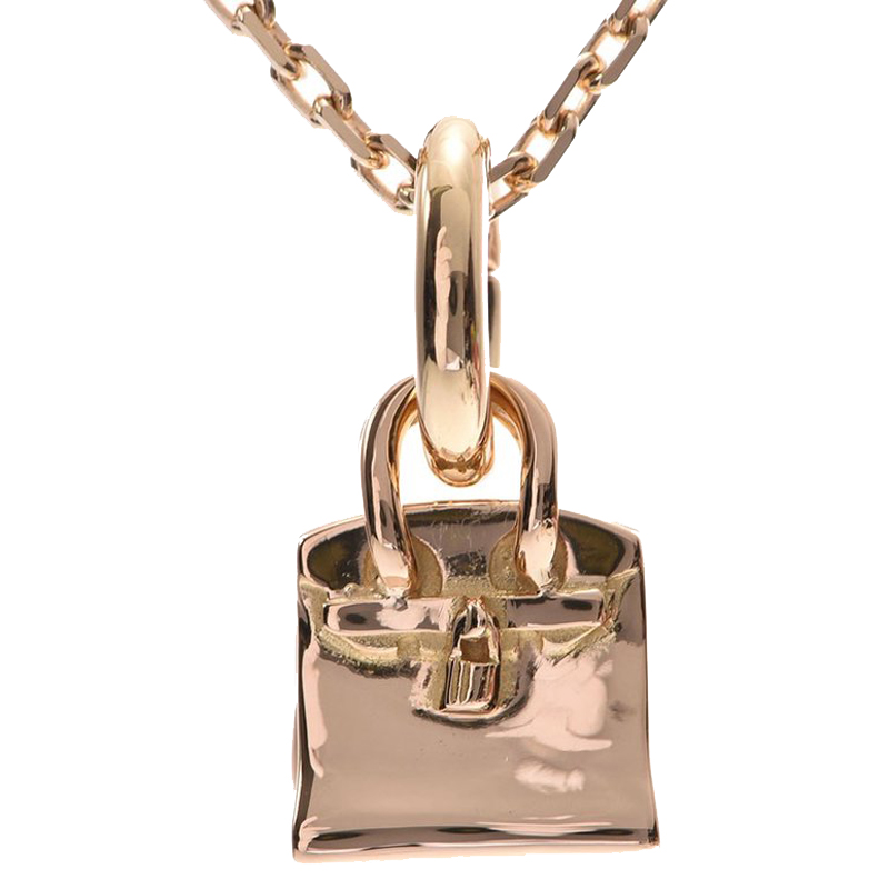 

Hermes 18K Yellow Gold Birkin Charm Necklace