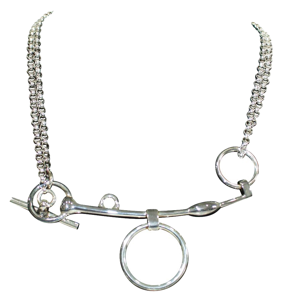 

Hermes Silver Mors de Bride Sterling Silver Long Necklace