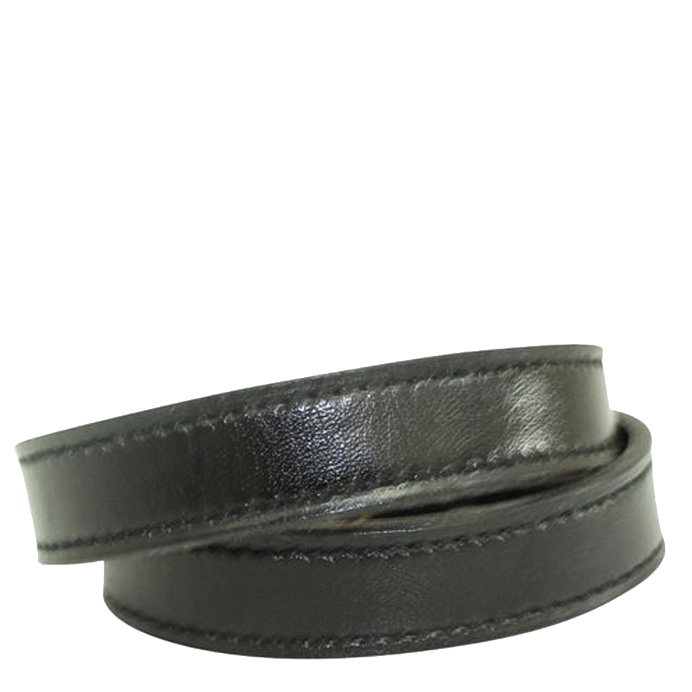 

Hermes Black Leather Double Tour Kelly Bracelet