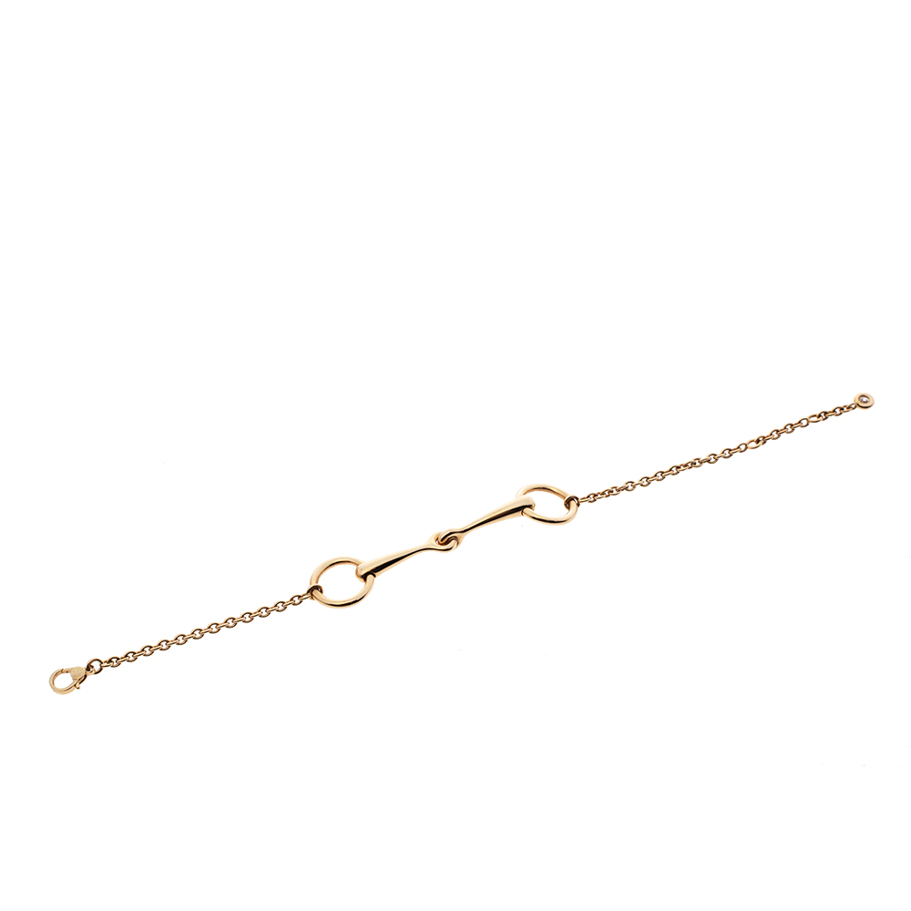 

Hermes Filet d'Or Diamond 18K Rose Gold SH Bracelet