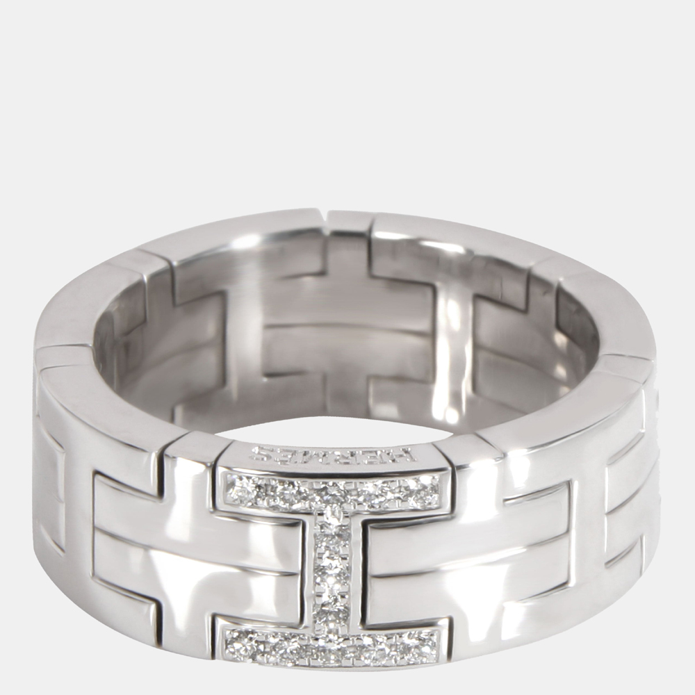 

Hermes Flexible Band 18K White Gold Diamond Ring EU