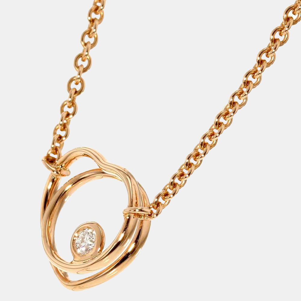 

Hermes Vertige Coeur 18K Rose Gold Diamond Necklace