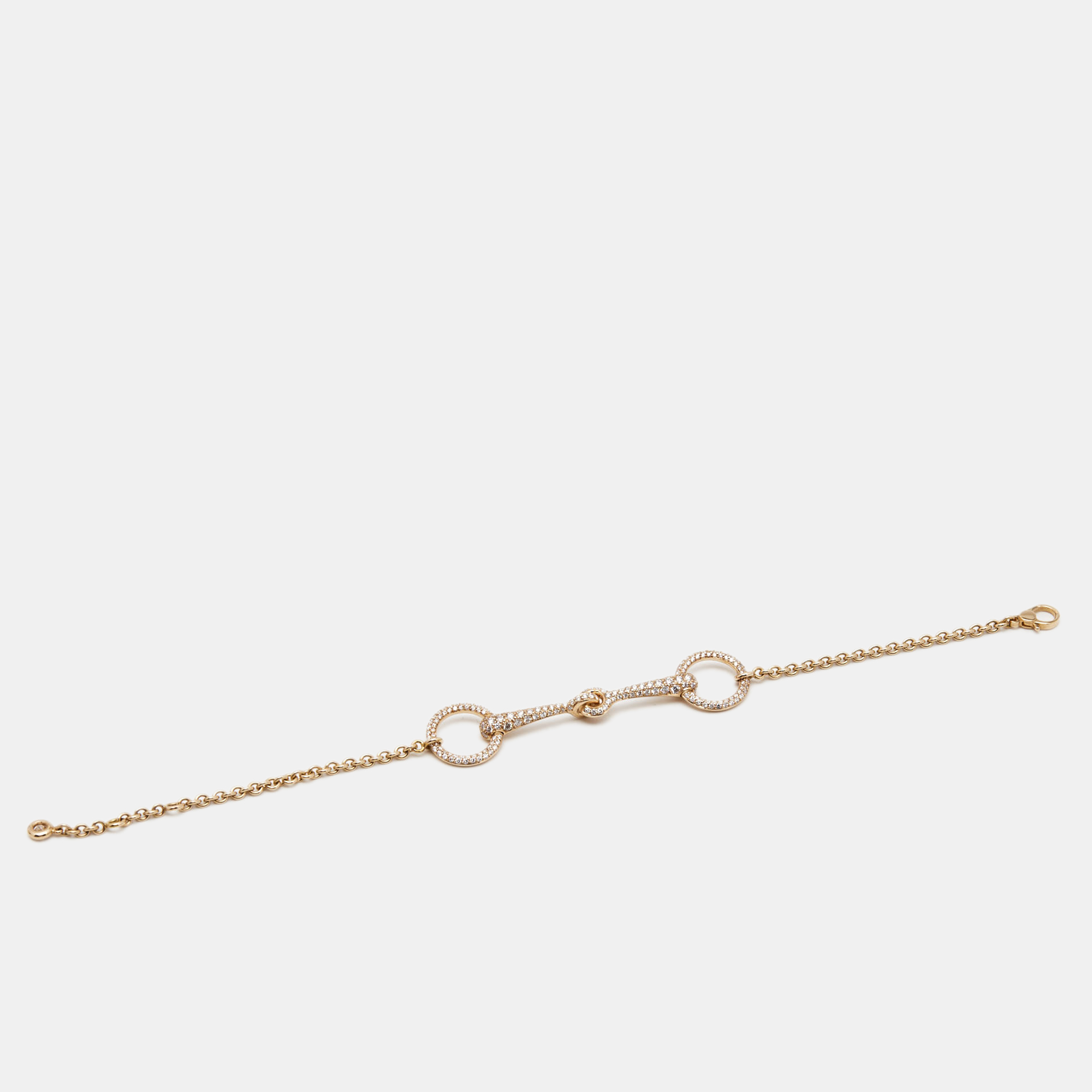 

Hermes Filet d'Or Diamonds 18k Rose Gold Bracelet