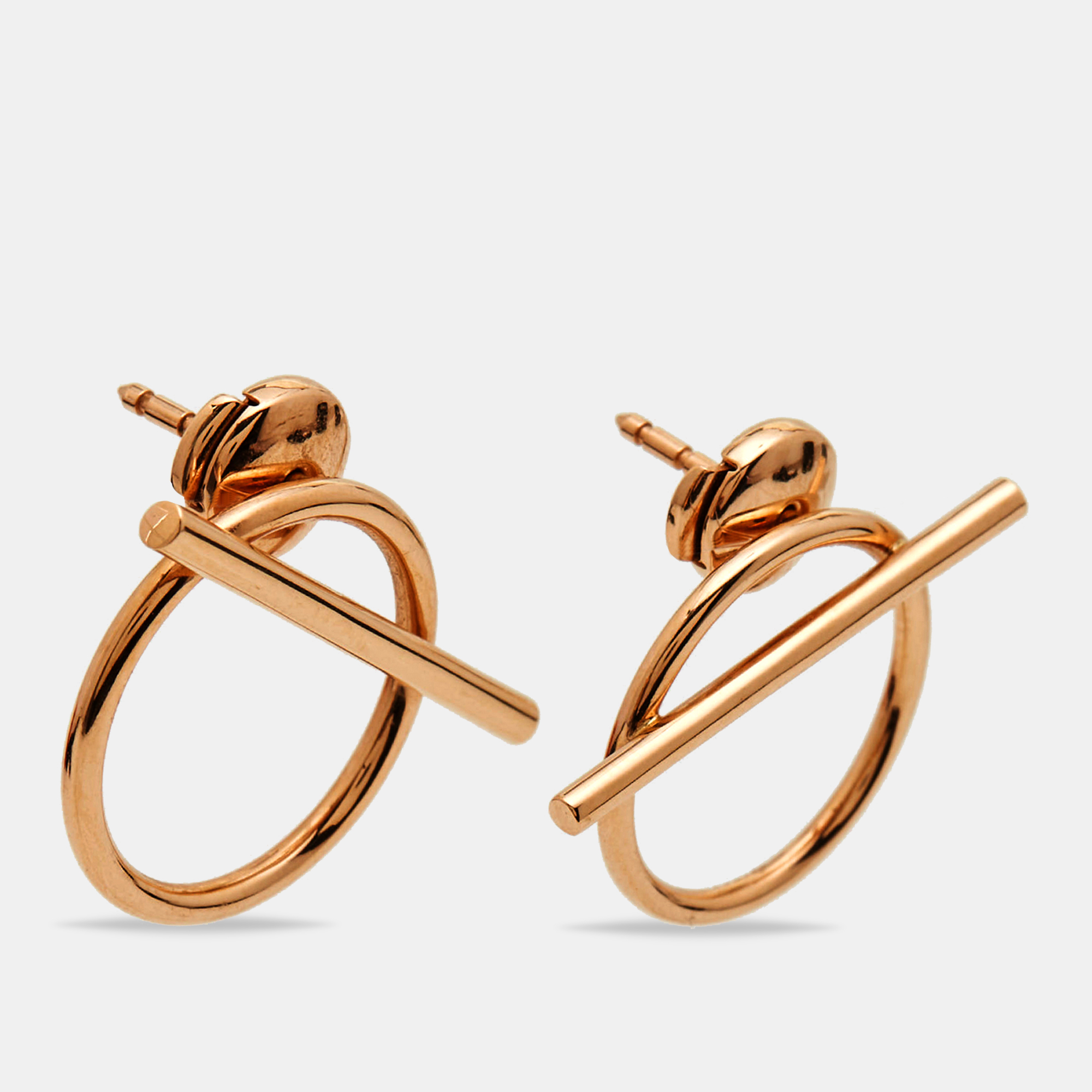 

Hermès Enchappe 18k Rose Gold Earrings