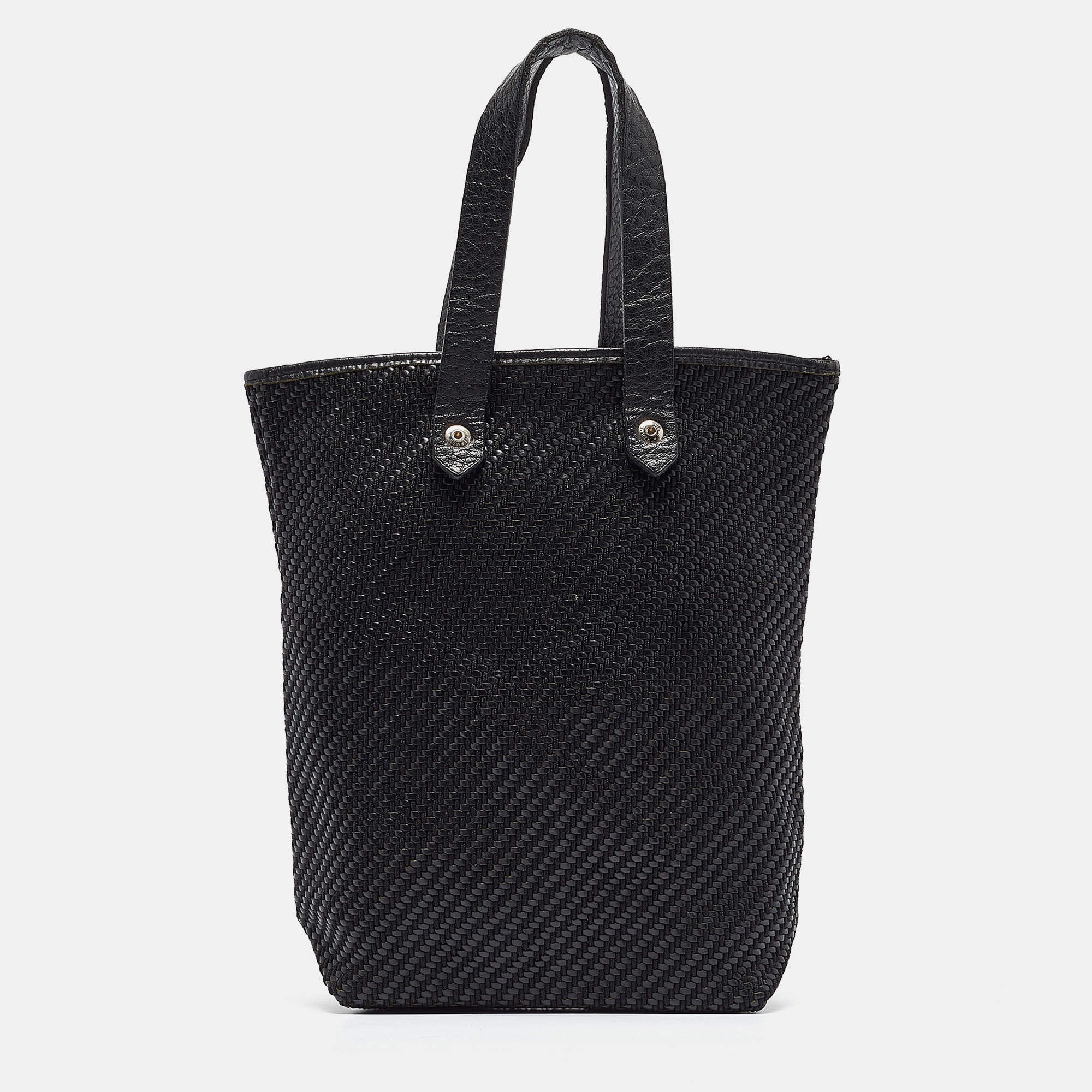 

Hermes Black Woven Leather and Fabric Ahmedabad Diego PM Tote