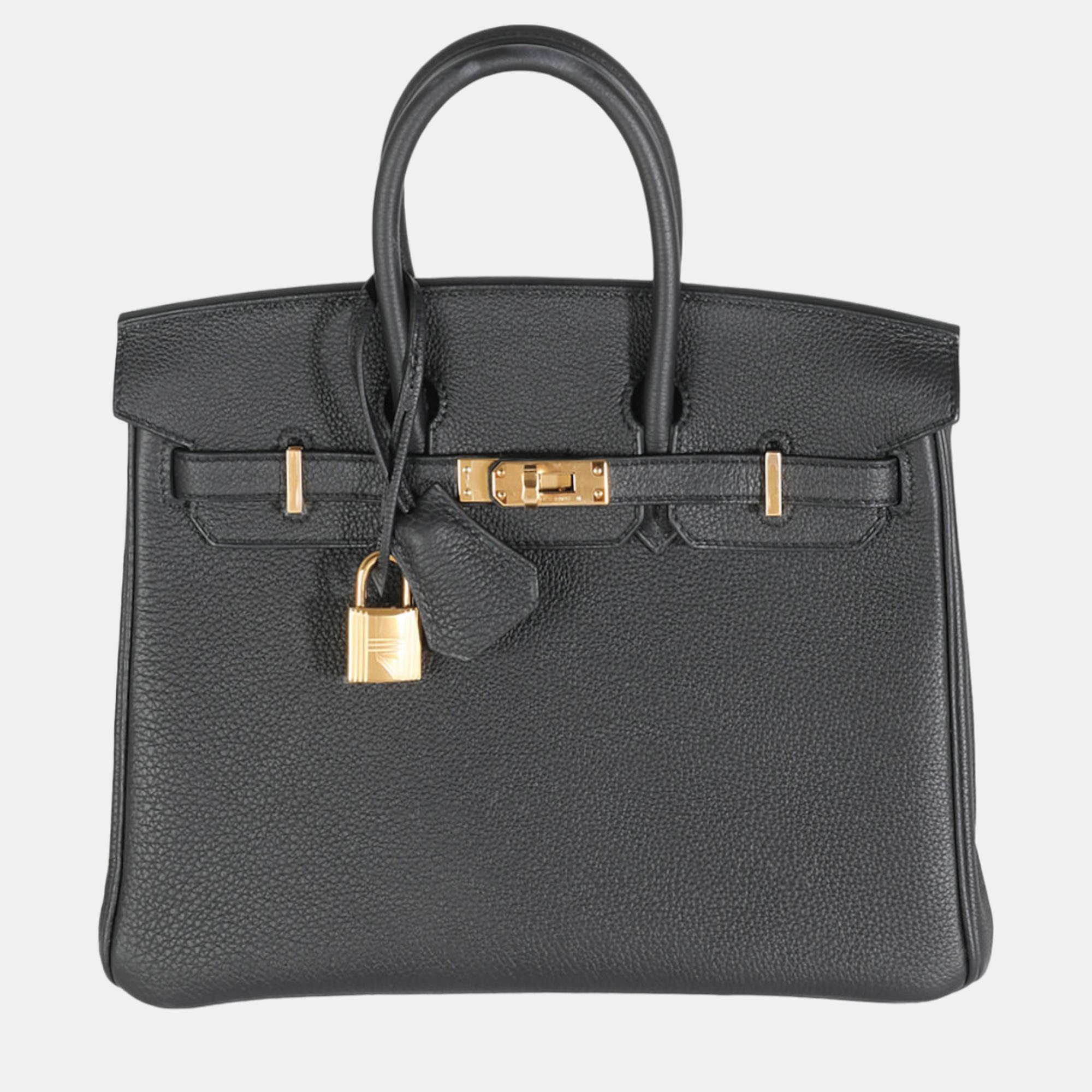 

Hermes Black Togo Birkin 25 GHW Bag