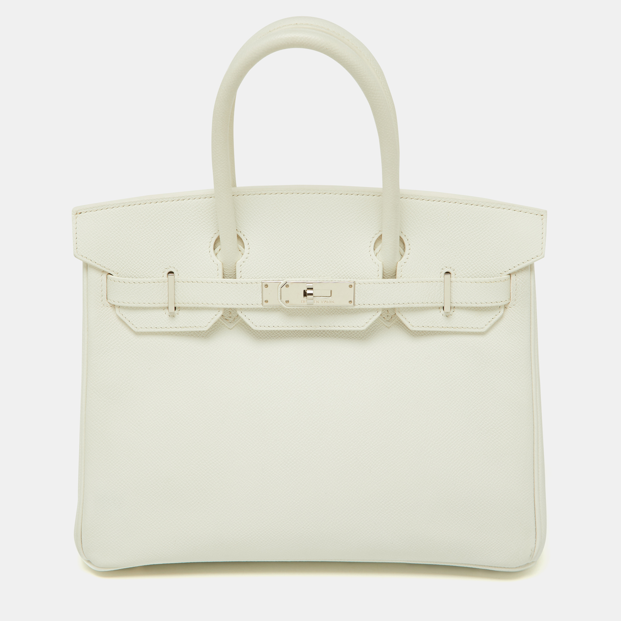 

Hermès Blanc Epsom Leather Palladium Finish Birkin 30 Bag, White