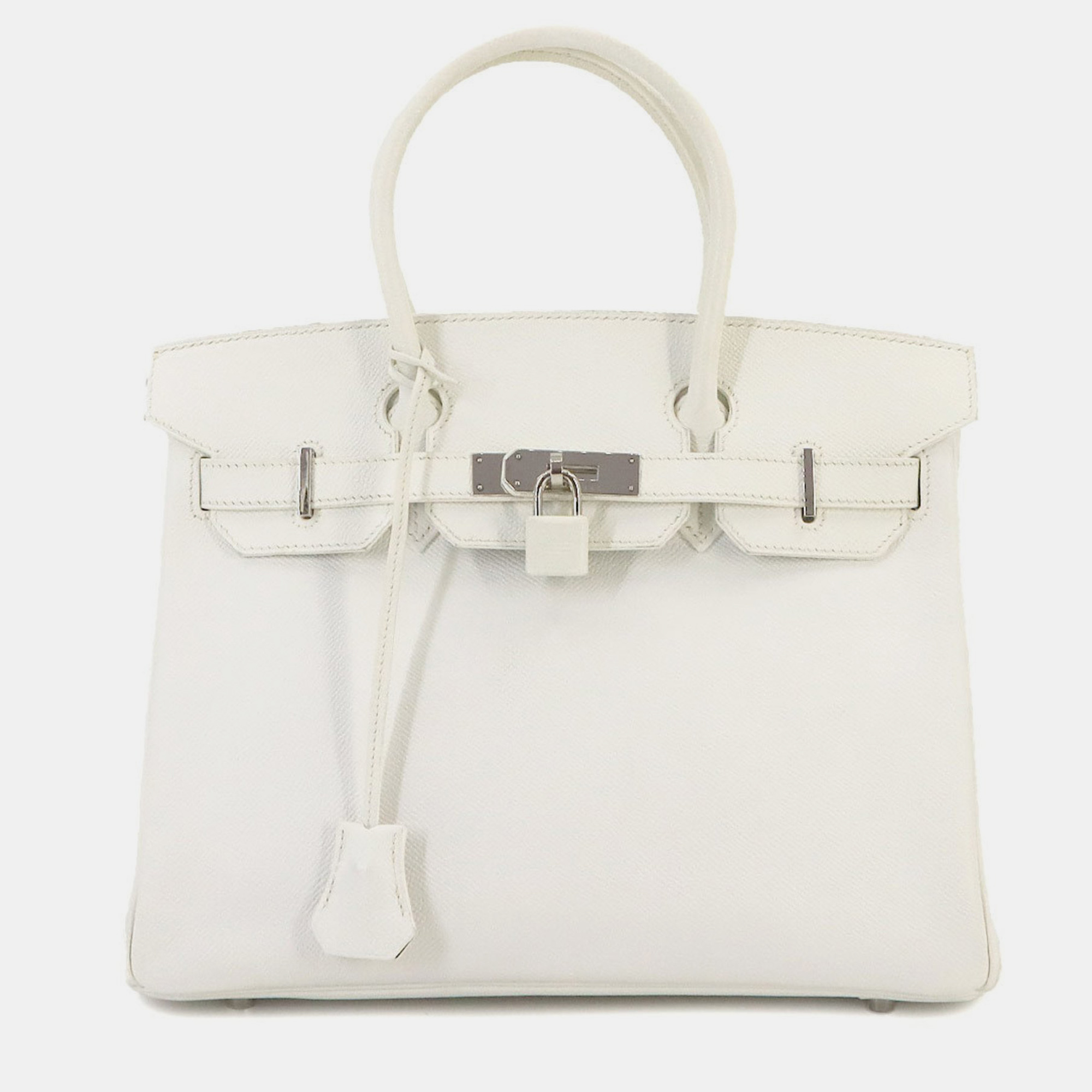 

Hermes White Epson Birkin 30 Handbag