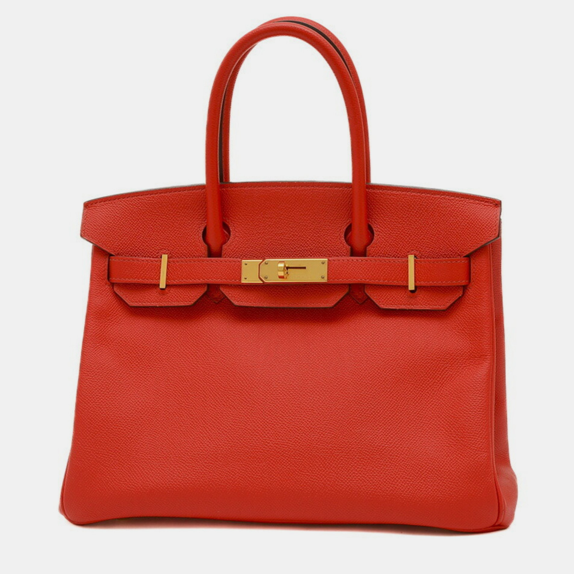 

Hermes Red Epsom Leather Birkin 30 Tote Bag