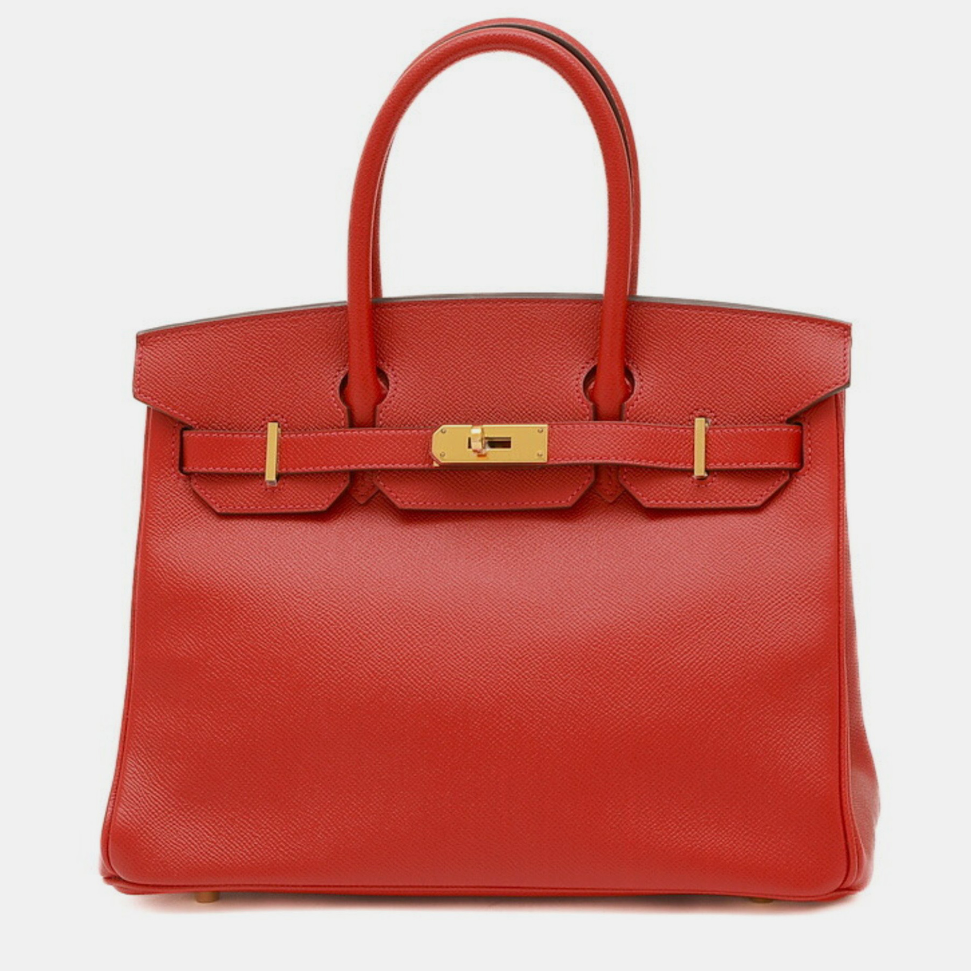 

Hermes Rouge Kazak Epson Birkin 30 Handbag, Red