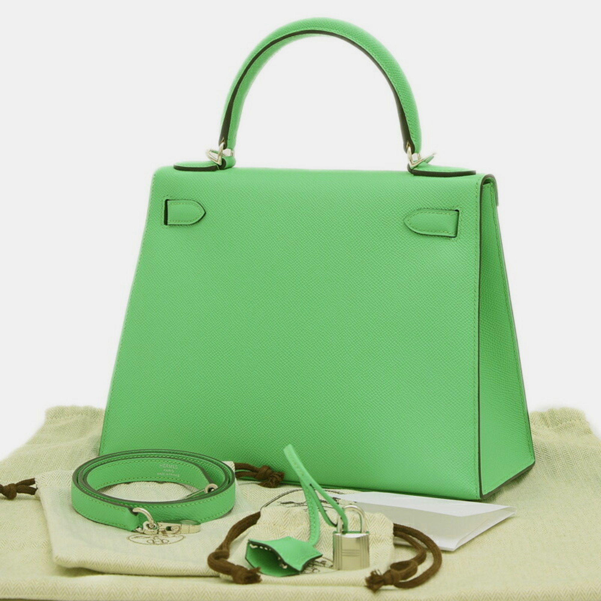 Hermes Vert Comic Epson Kelly 28 Handbag 2