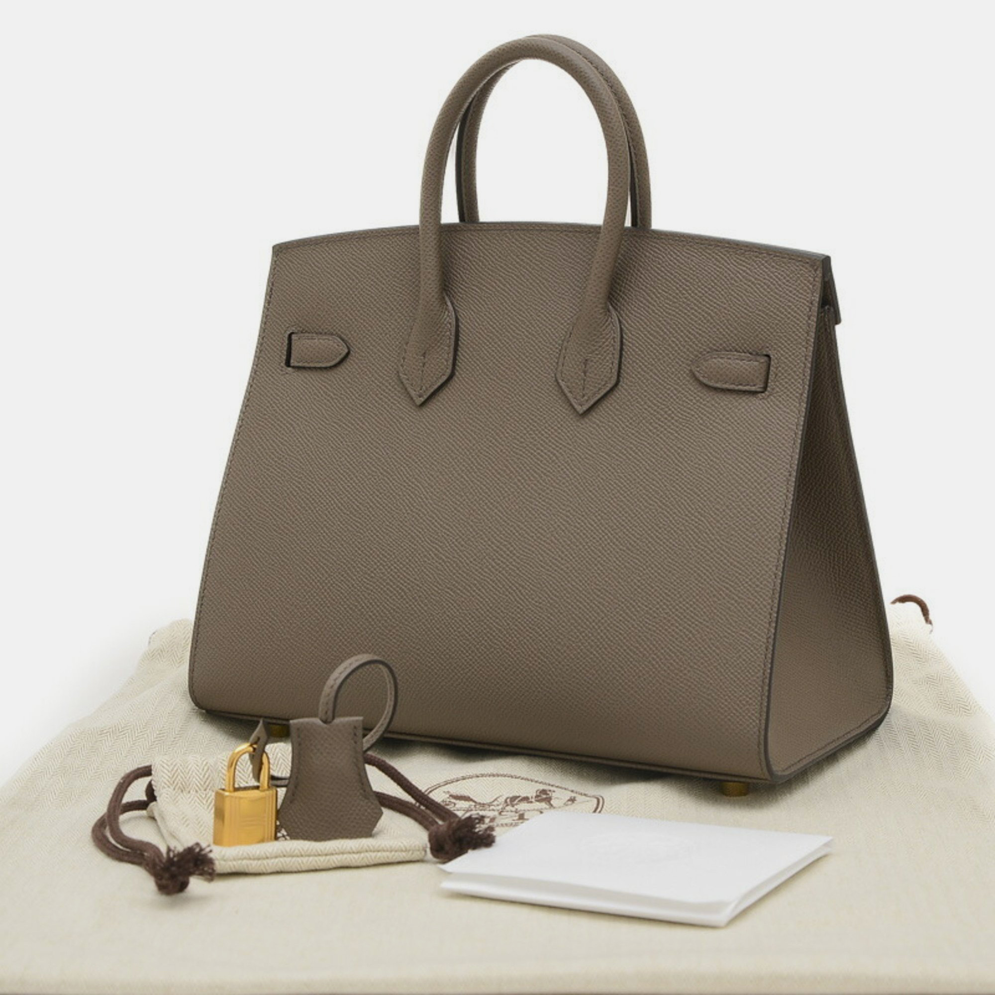 Hermes Etain Epson Birkin 25 Handbag 2