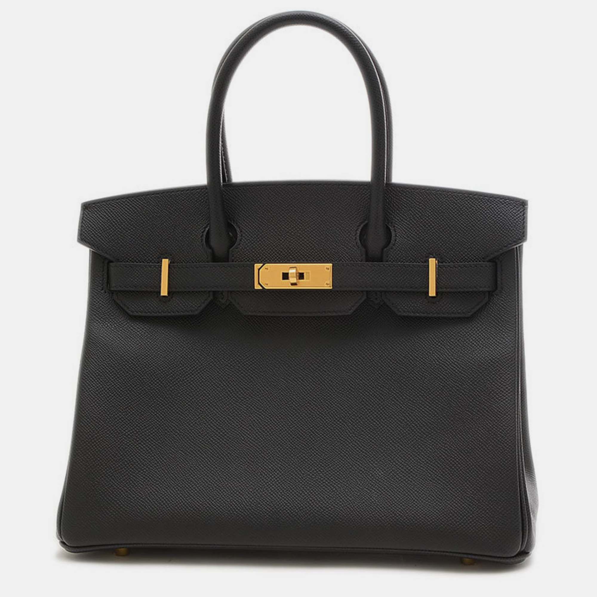 

Hermes Black Epsom Birkin 30 Handbag