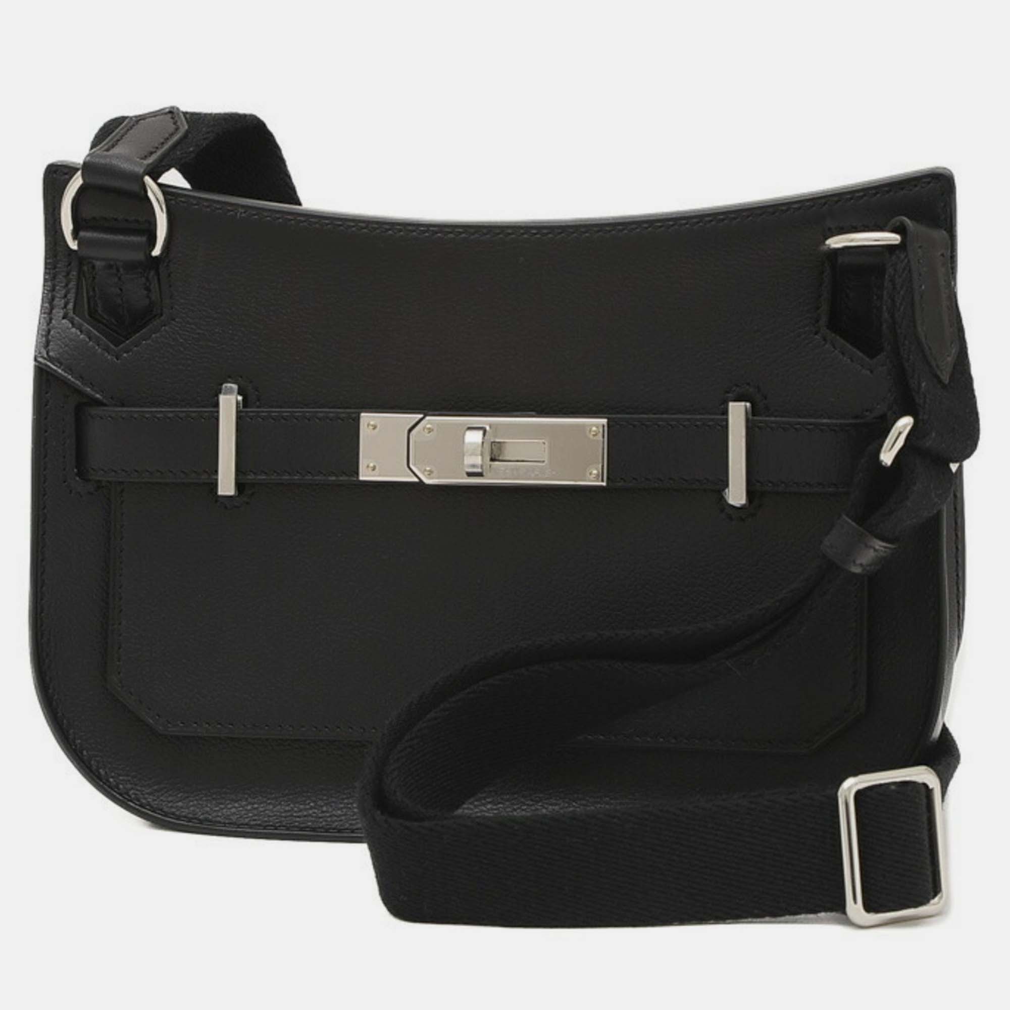 

Hermes Black Evercolor Gypsiere Shoulder Bag