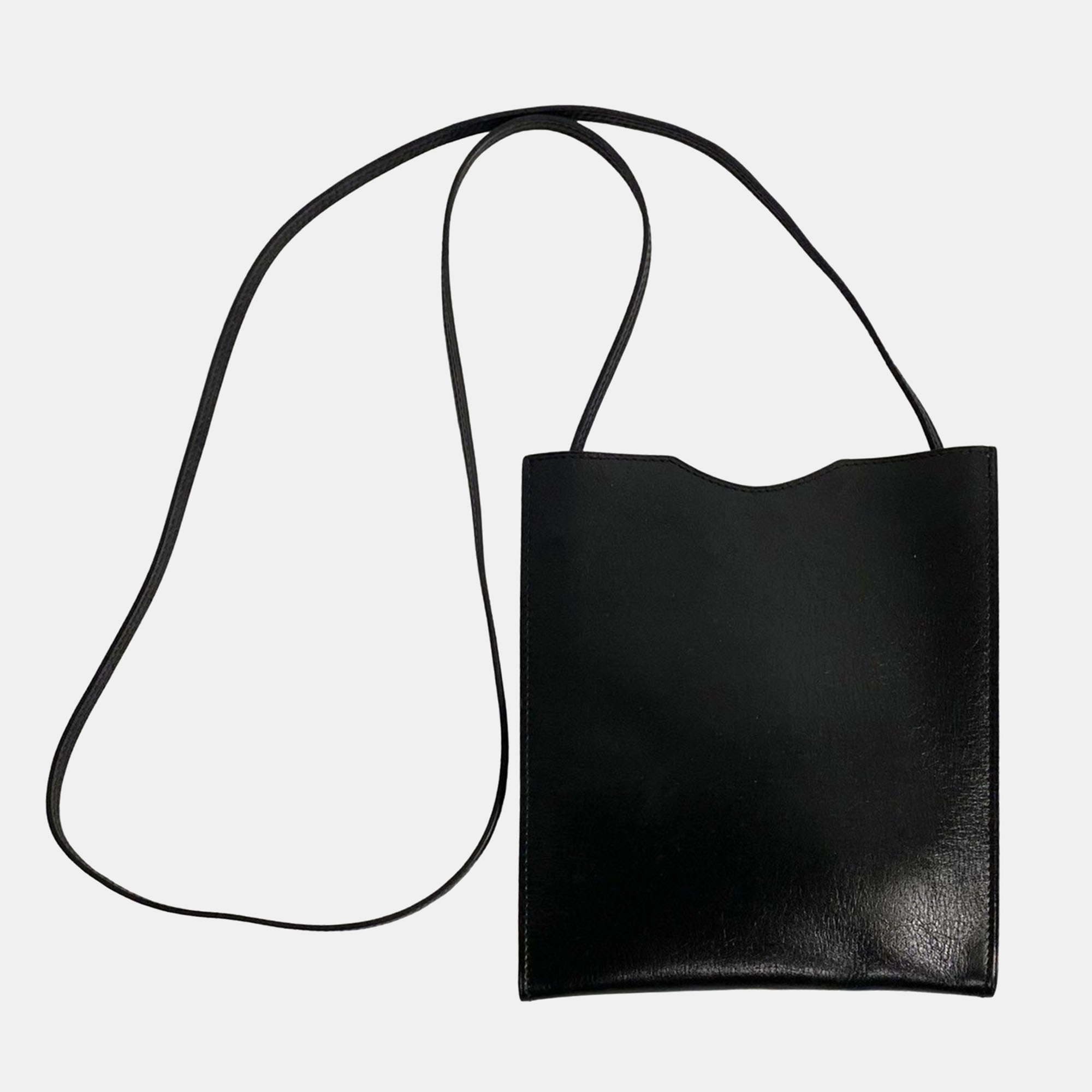 

Hermes Black Leather Onimetou Crossbody Bag