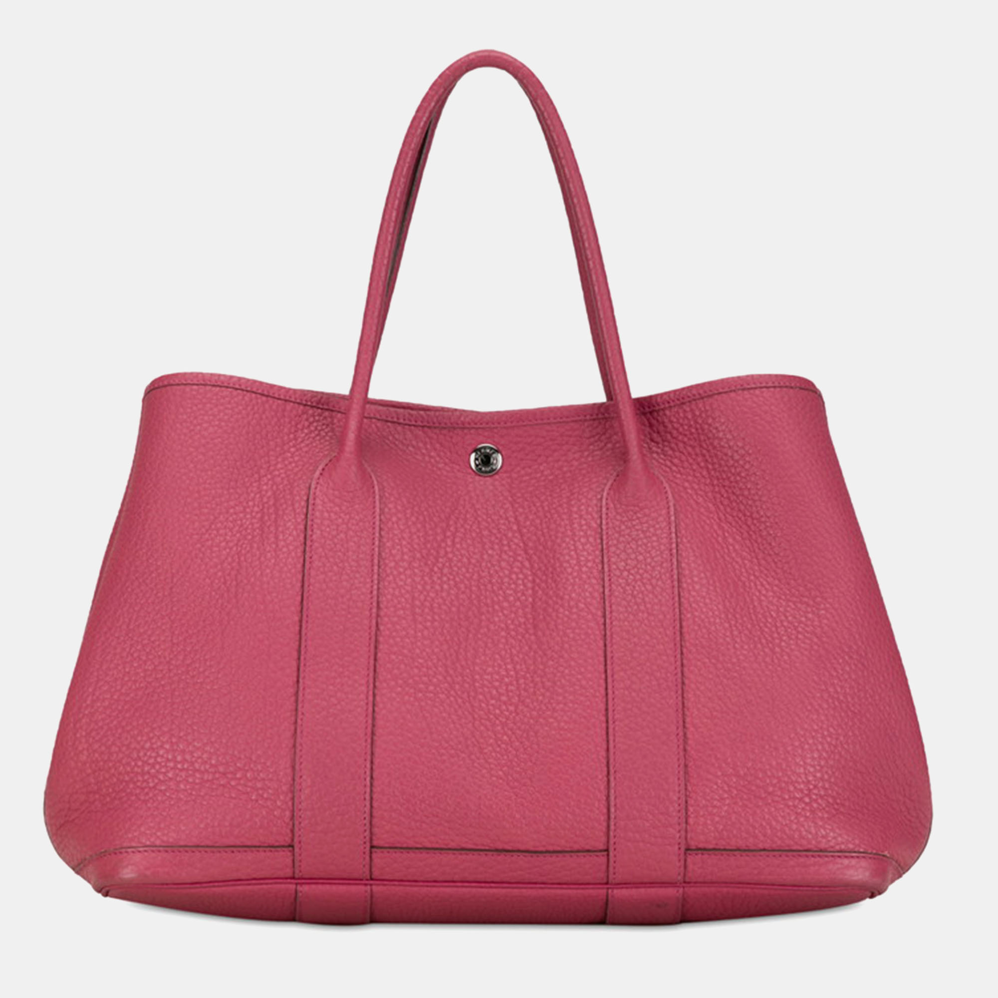 

Hermes Pink Leather Negonda Garden Party PM Tote Bag